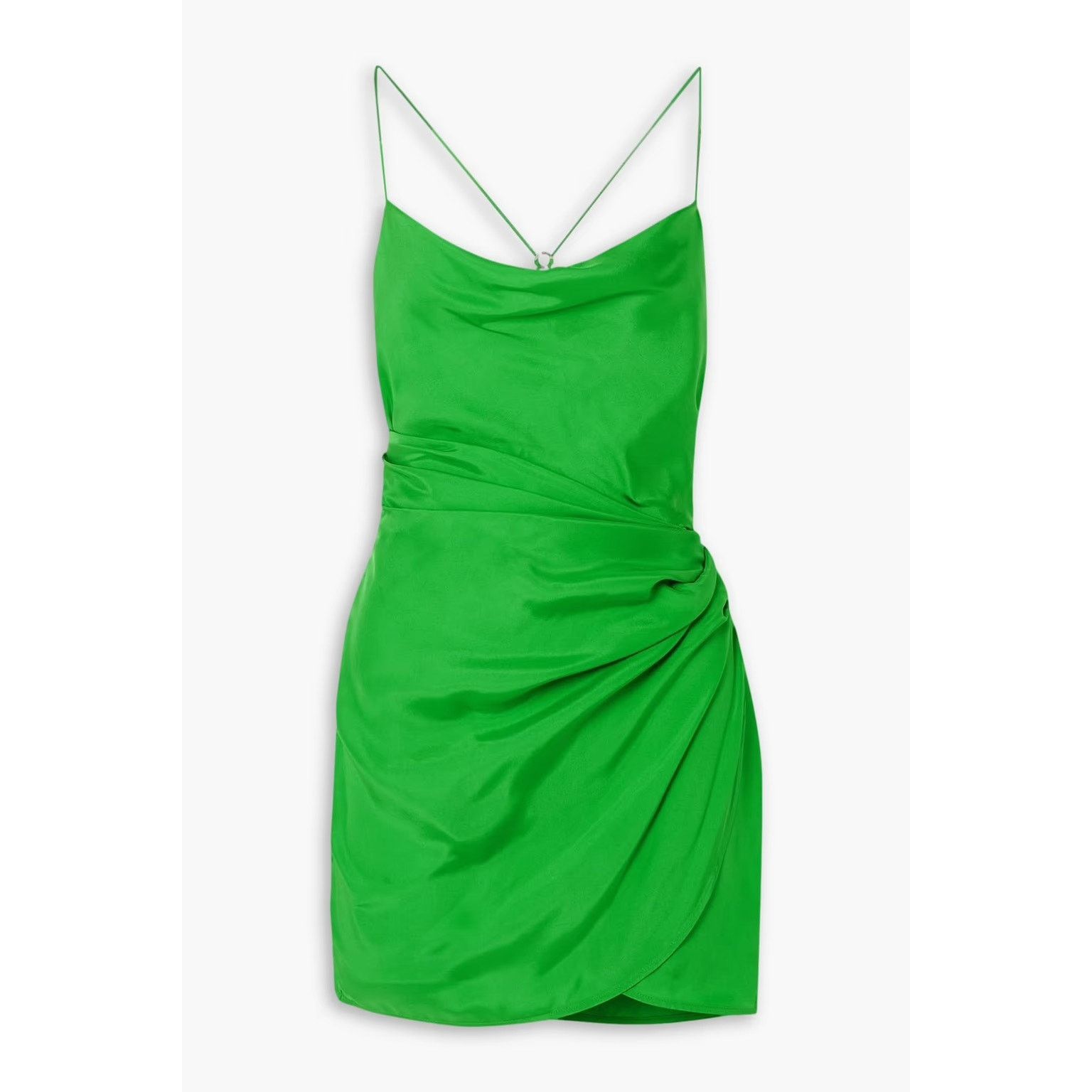 GAUGE81 GAUGE81 Shiroi open-back wrap-effect silk mini dress green Size S / US 4 / IT 40 - 1 Thumbnail