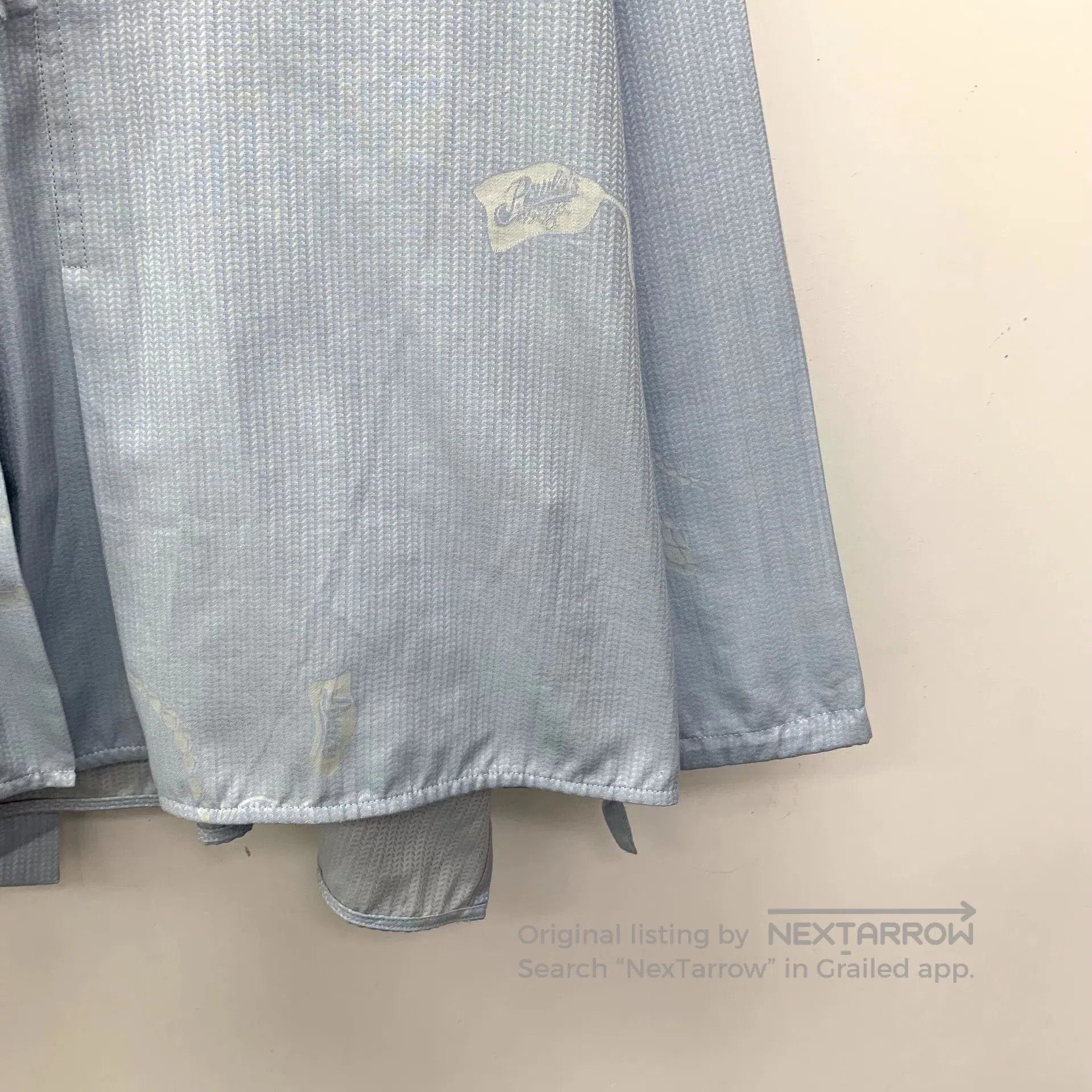 Loewe light blue lizard patterned long sleeve shirt. Size US XXS / EU 40 - 4 Thumbnail