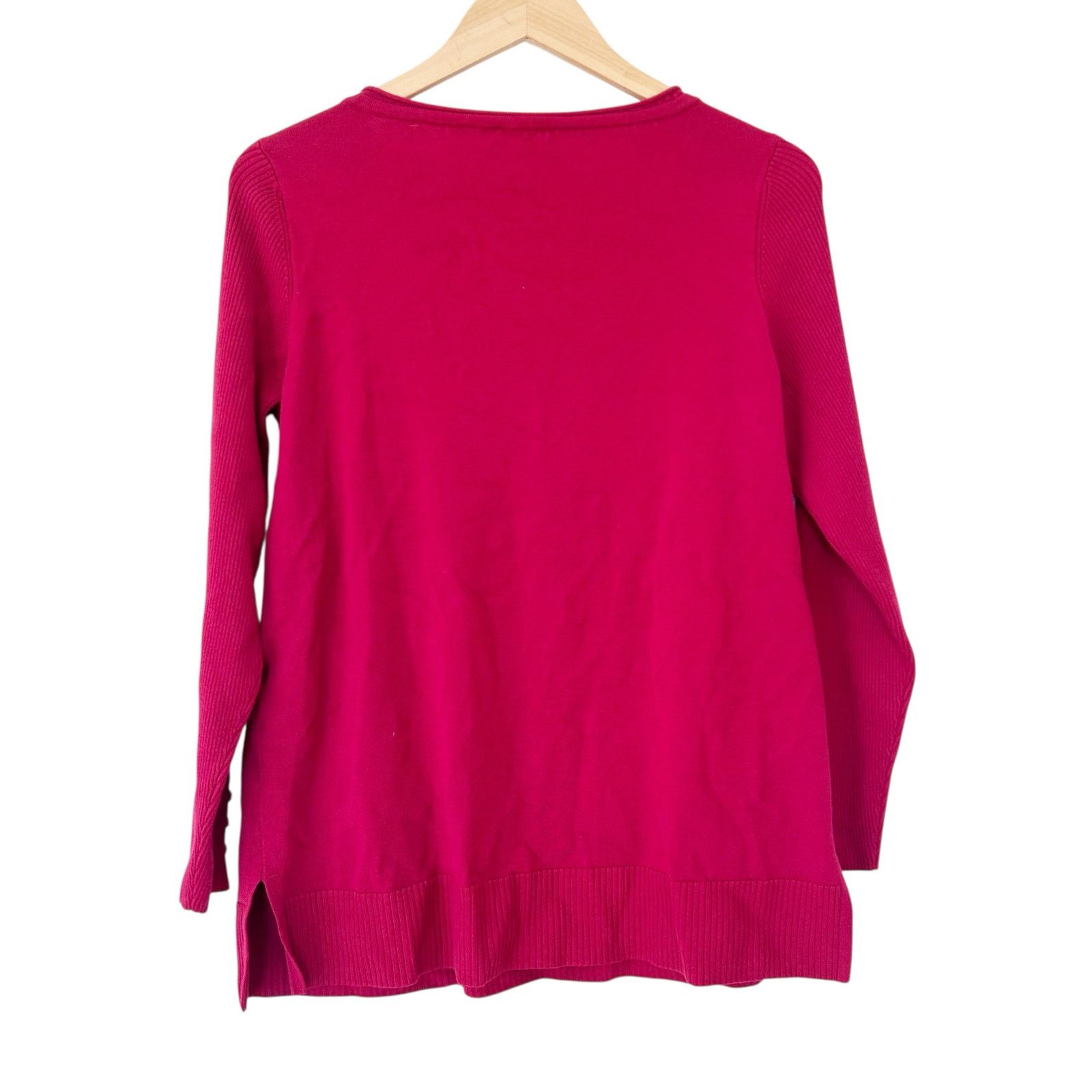 Chicos Chicos Red Front Pocket Sweater Sz M Size M / US 6-8 / IT 42-44 - 5 Thumbnail