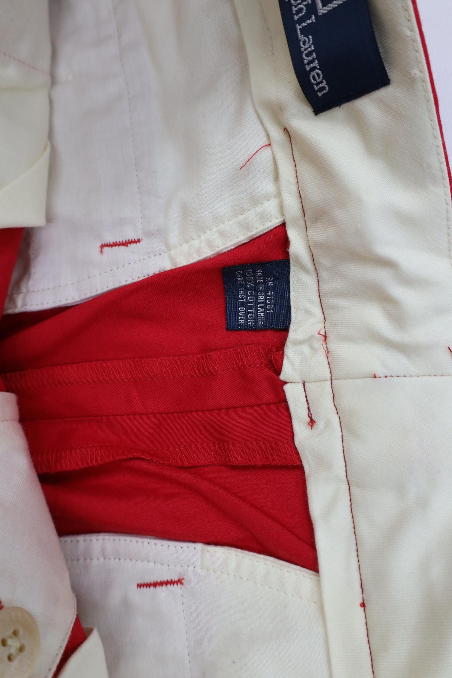 Polo Ralph Lauren Vintage 90s Ralph Lauren Straight Leg Cotton Chino Pants Red Size US 32 / EU 48 - 8 Thumbnail