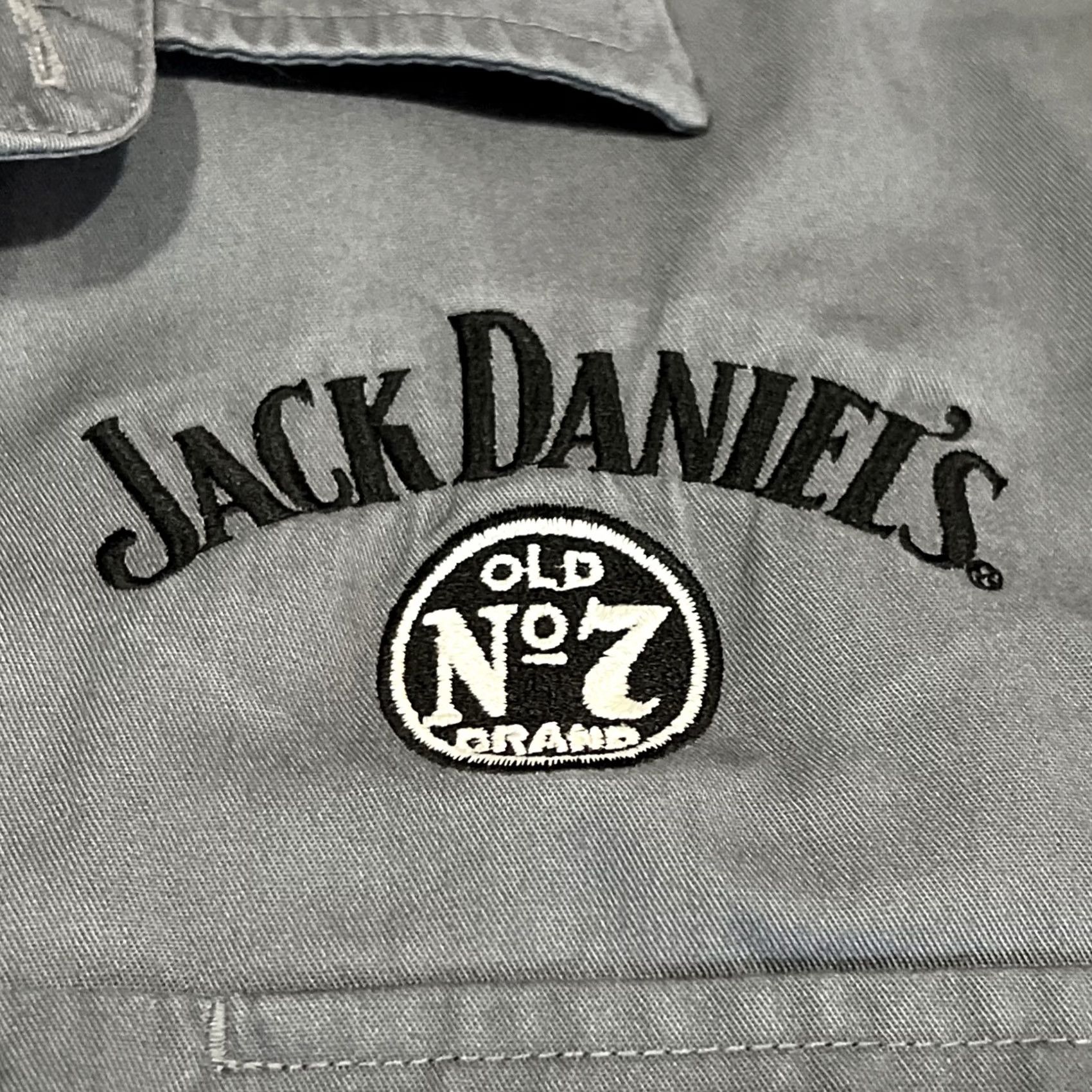 Vintage Jack Daniels Shirt Mens Large Gray Button Up Short Sleeve Embroidery Size US L / EU 52-54 / 3 - 4 Thumbnail