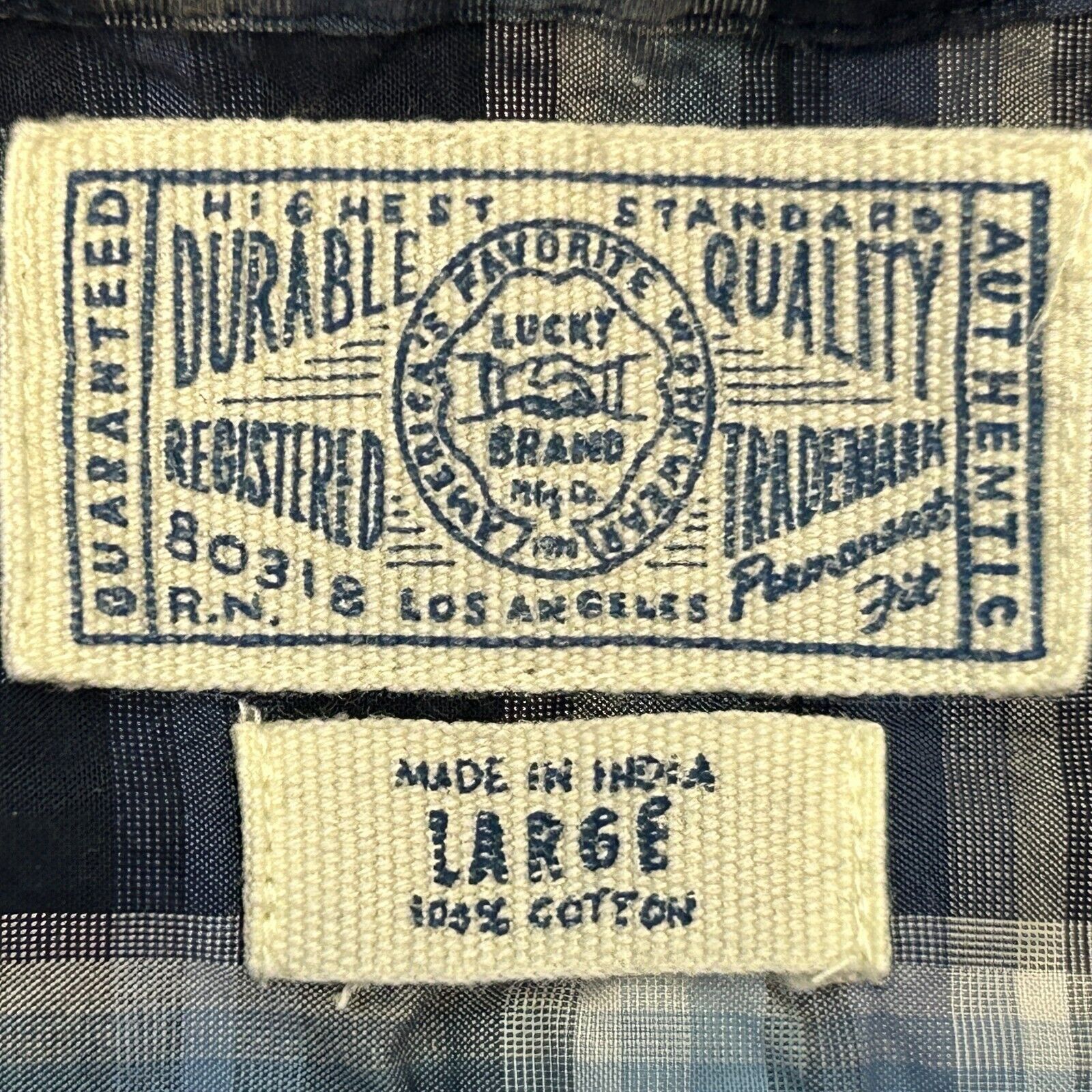 Lucky Brand Lucky Brand Plaid Button Front Shirt Blue Long Sleeve L Size US L / EU 52-54 / 3 - 4 Thumbnail