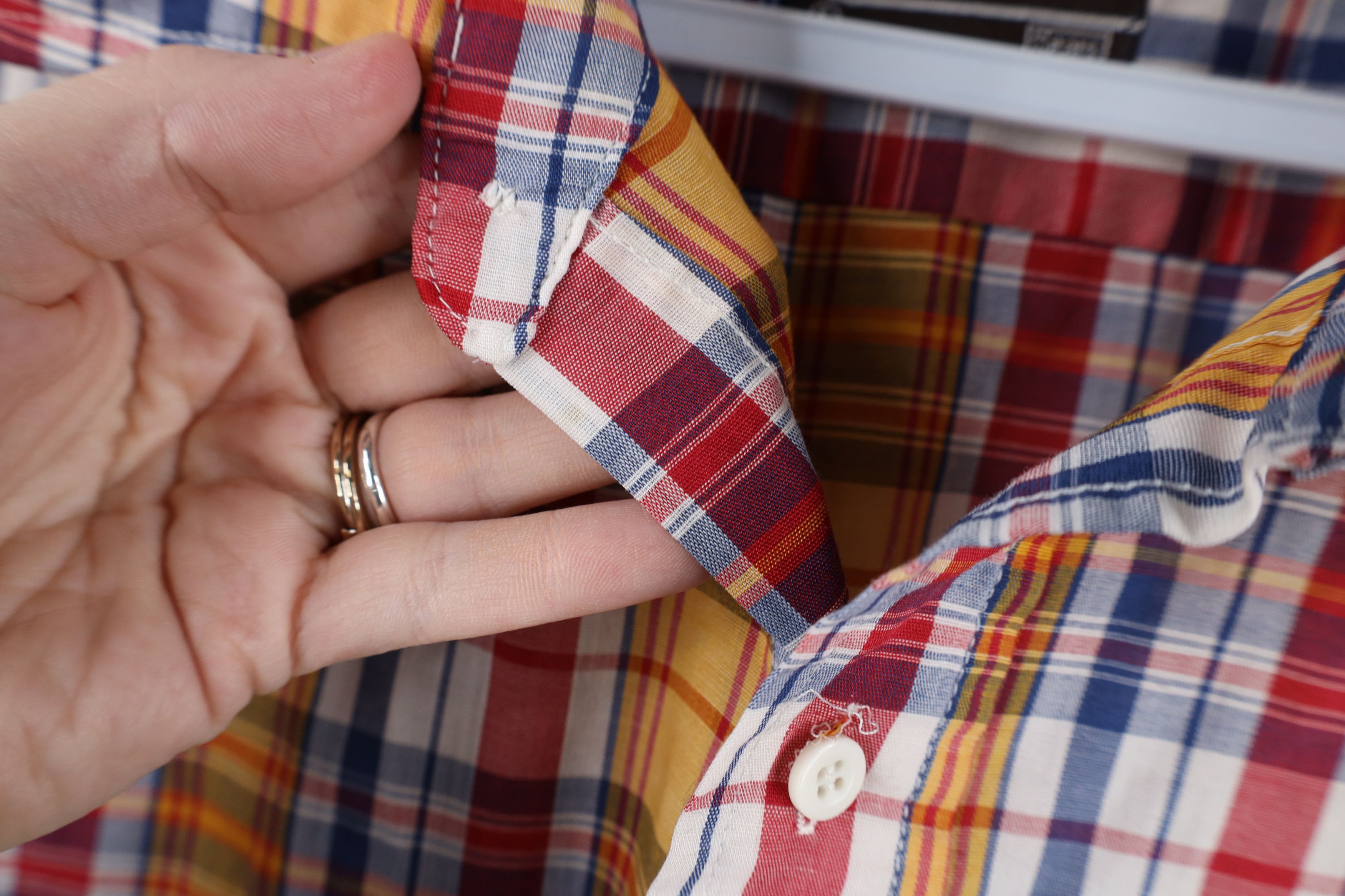 Vintage Vintage 70s Streetwear Cowboy Button Shirt Rainbow Plaid Size US L / EU 52-54 / 3 - 7 Thumbnail