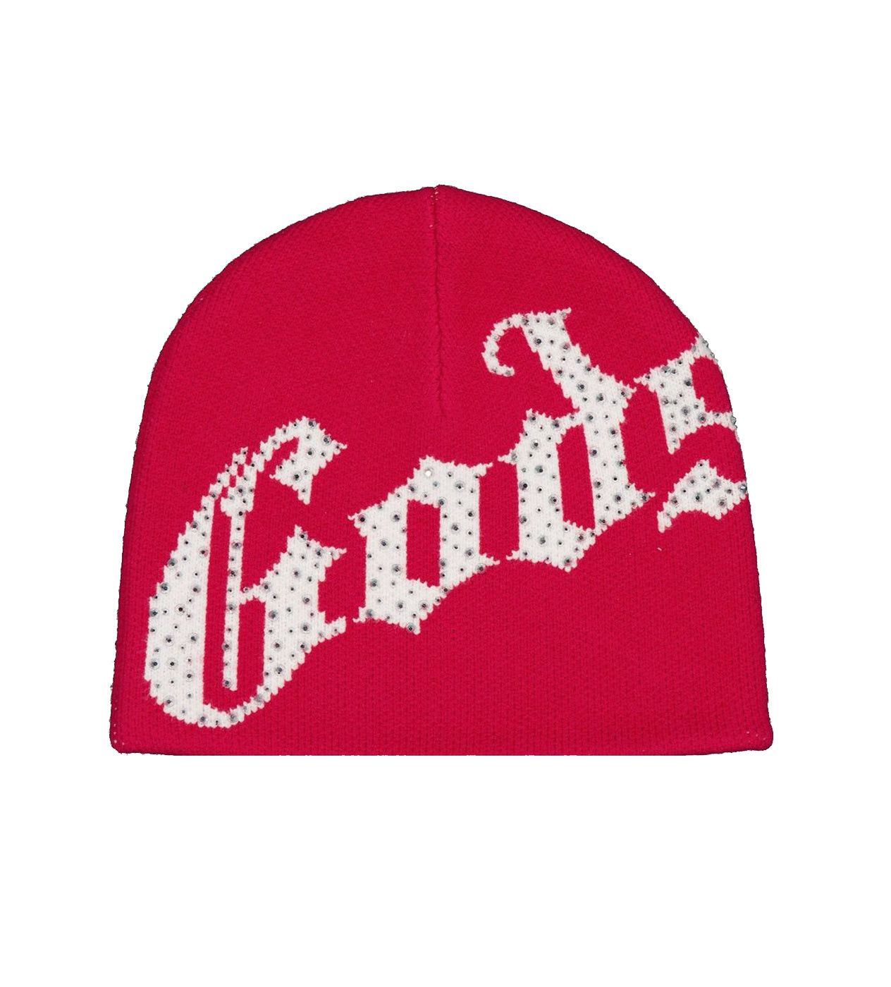 Godspeed Forever OG Logo Studded Beanie Red/White Size ONE SIZE - 1 Thumbnail