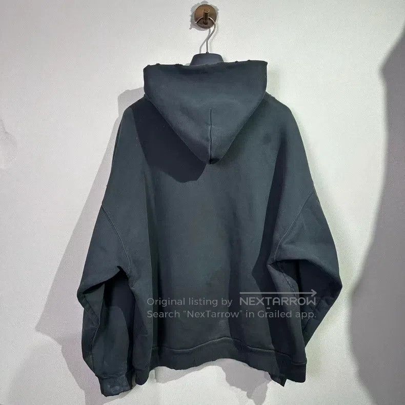 Balenciaga Balenciaga 3B Faded Bleach Effect Hooded Sweatshirt Size US M / EU 48-50 / 2 - 2 Thumbnail