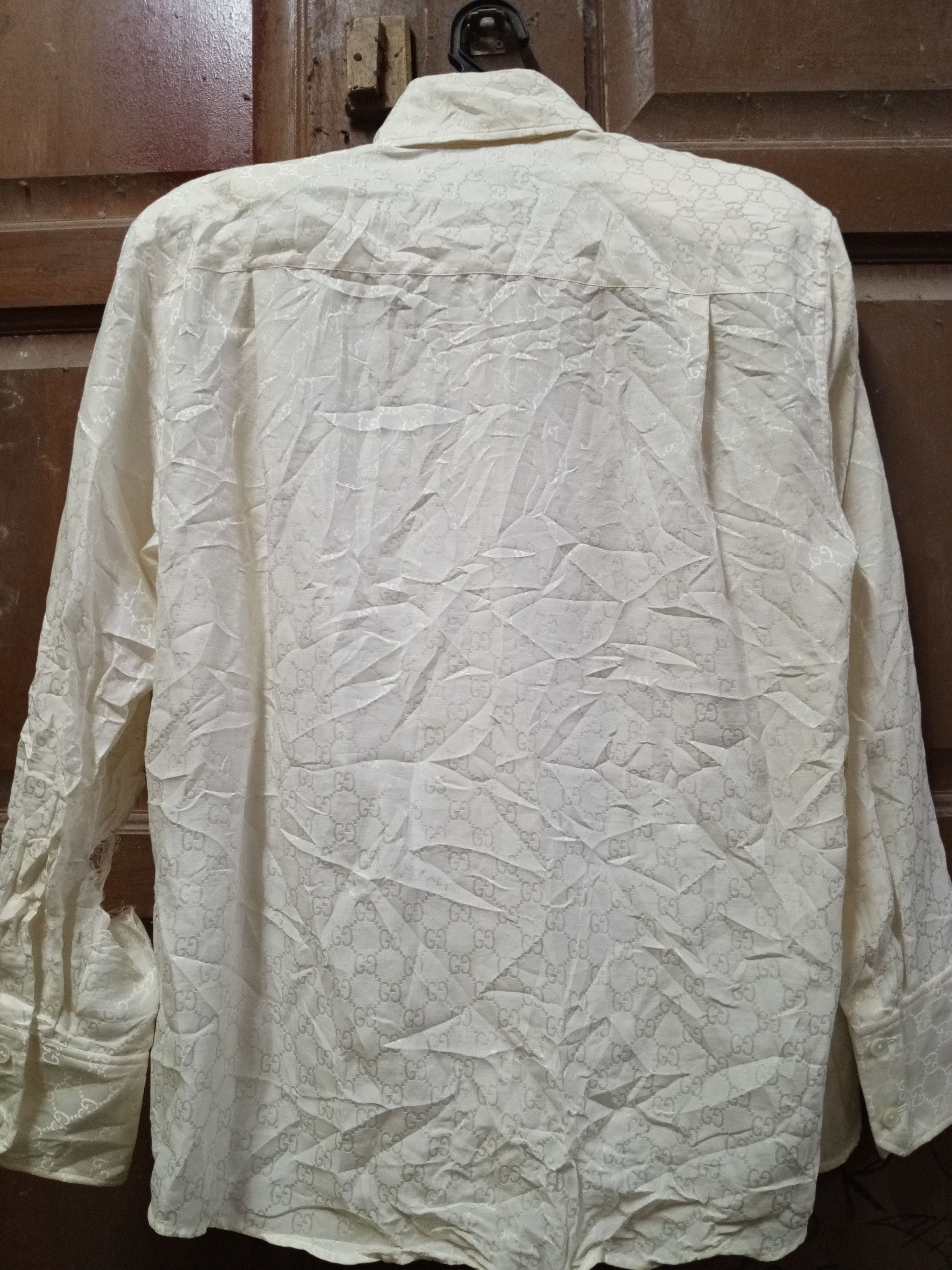 Gucci ‼️torn item‼️Gucci fodena lining doublure button ups VTG Size L / US 10 / IT 46 - 3 Thumbnail