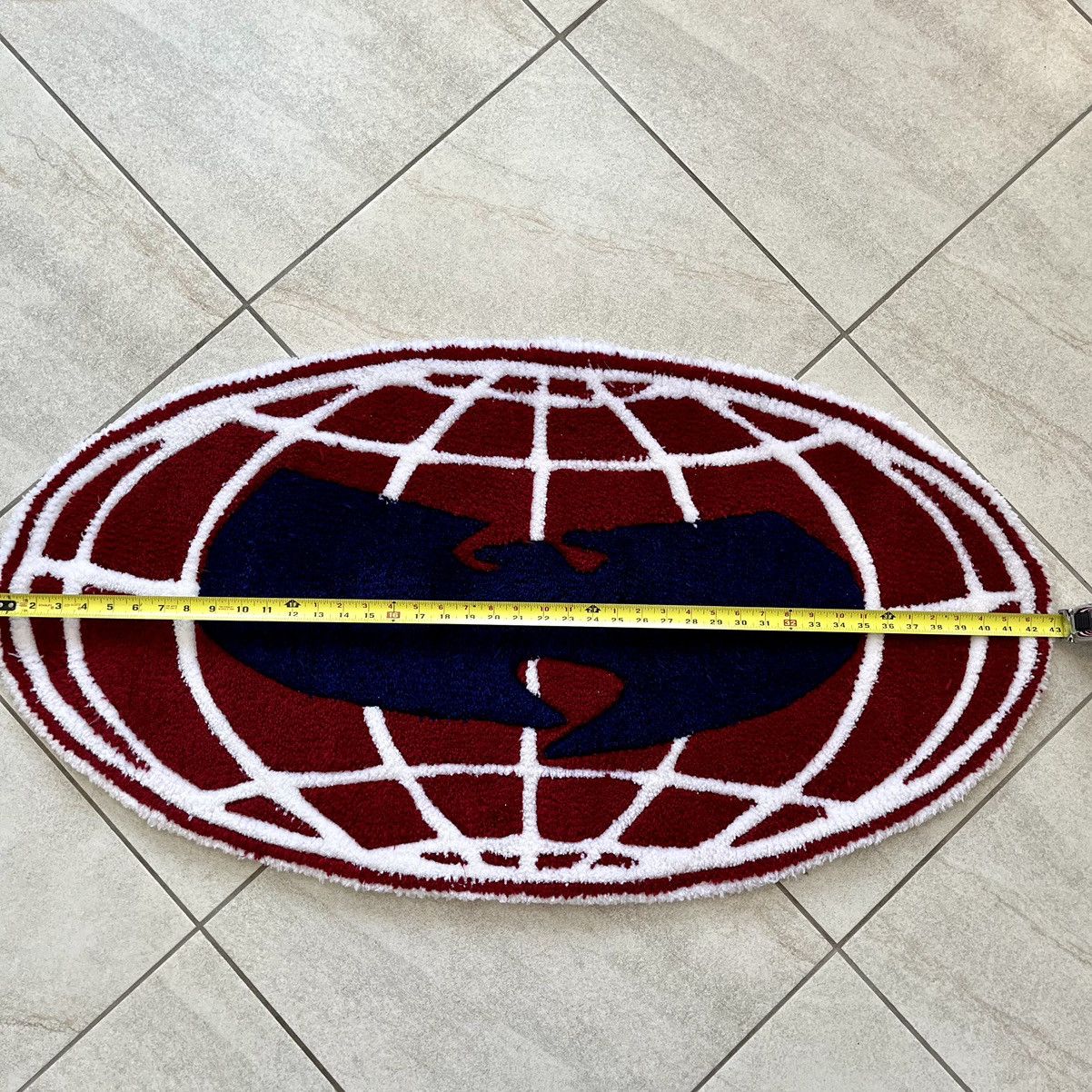 Wu-Tang Clan 🔴Wu-Tang Rug WuTang Globe Worldwide Rza Raekwon Gza Size ONE SIZE - 9 Thumbnail
