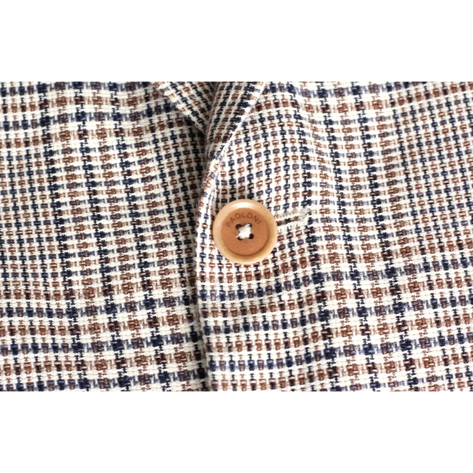 Paoloni PAOLONI Blazer Jacket Men Size 48 Knit Cotton Linen Blend MJ6589 Slim Size 48R - 5 Thumbnail