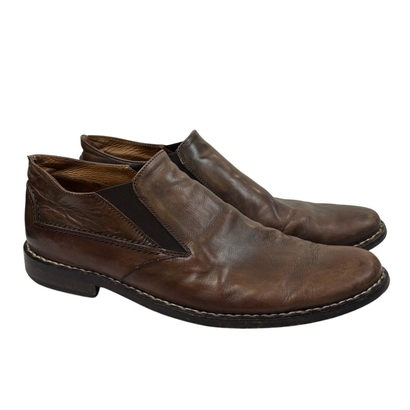 John Varvatos Leather Loafers Men's 10.5 Hand Made in Italy