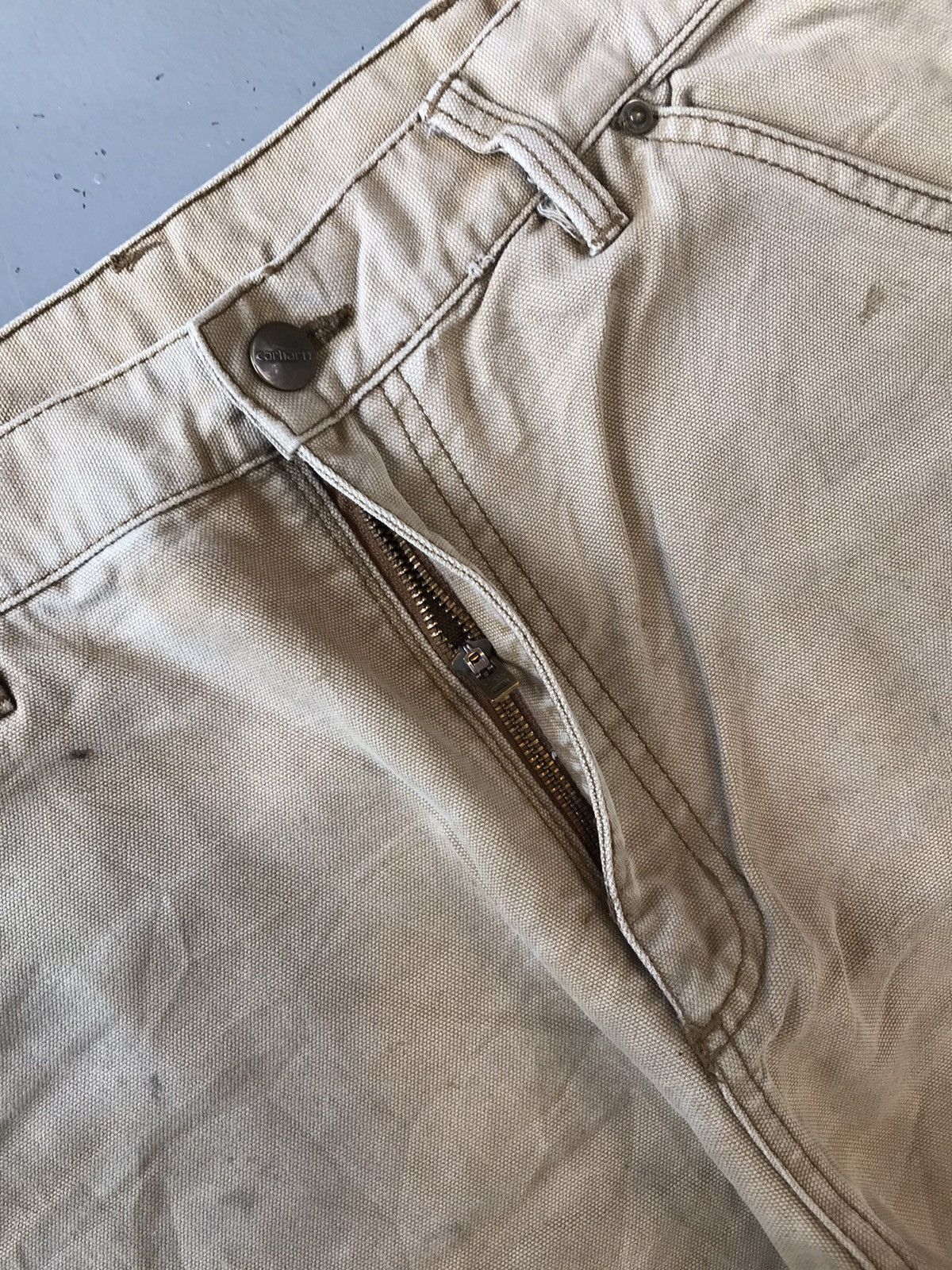 Carhartt × Vintage Vintage sunfade Carhartt b136 BRN double knee denim Size US 32 / EU 48 - 6 Thumbnail
