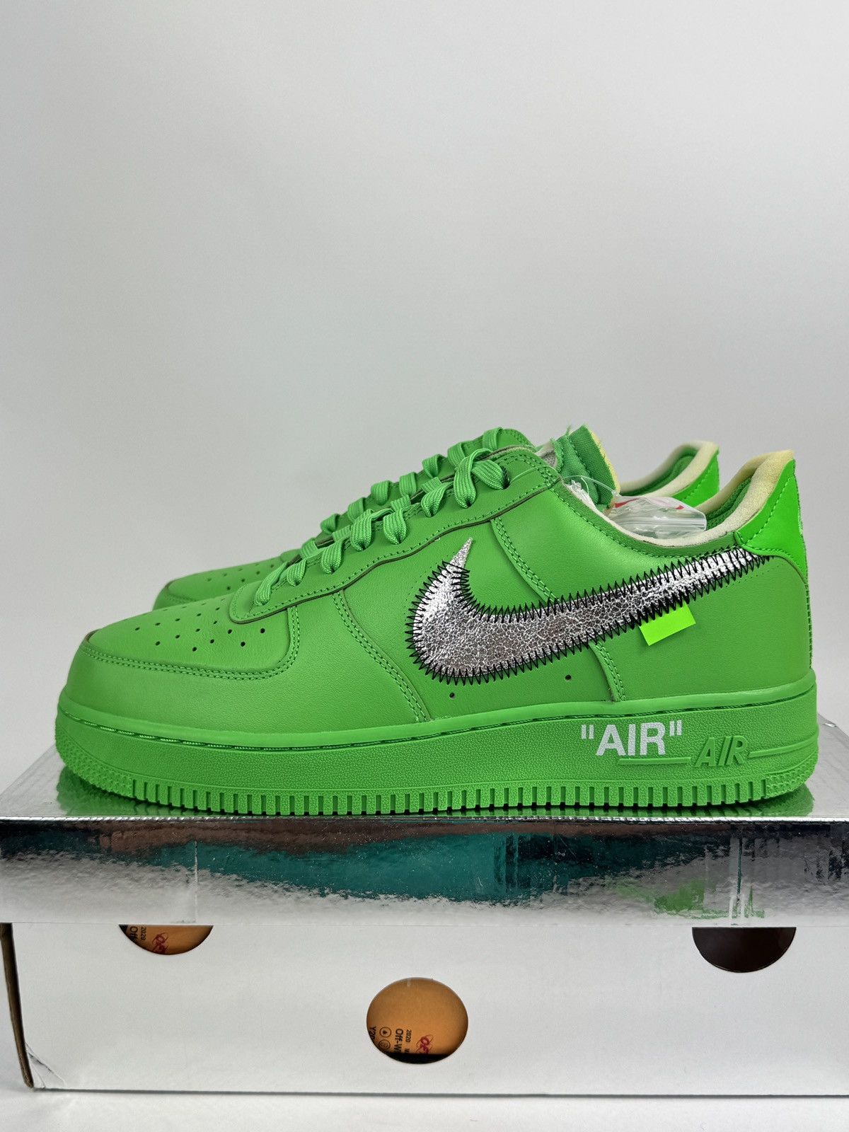 Nike VIRGIL ABLOH NIKE AIR FORCE 1 x OFF WHITE BROOKLYN SNEAKERS Size US 10 / EU 43 - 5 Thumbnail