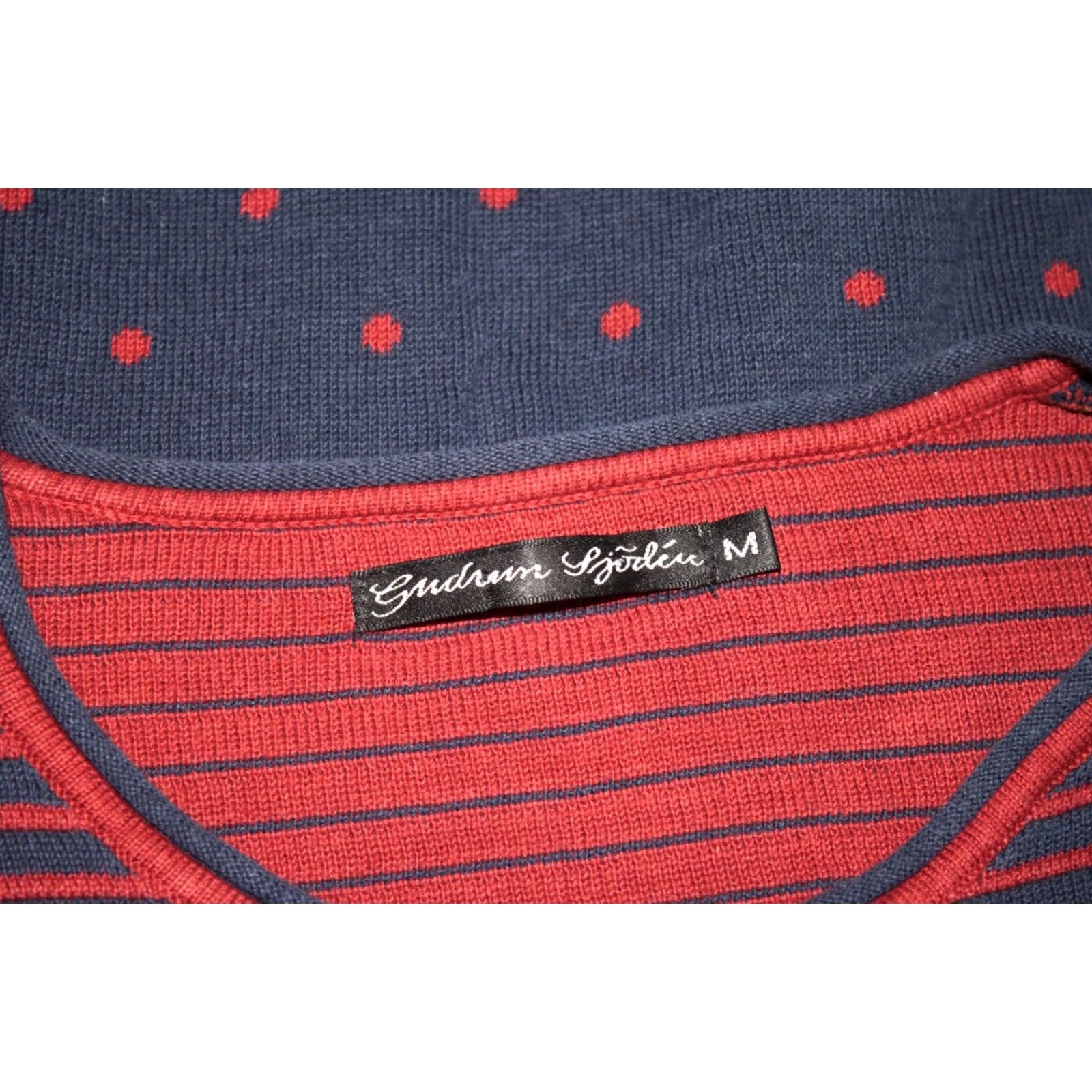 Vintage Gudrun Sjoden womens cotton black purple cardigan jumper Size M Size M / US 6-8 / IT 42-44 - 4 Thumbnail