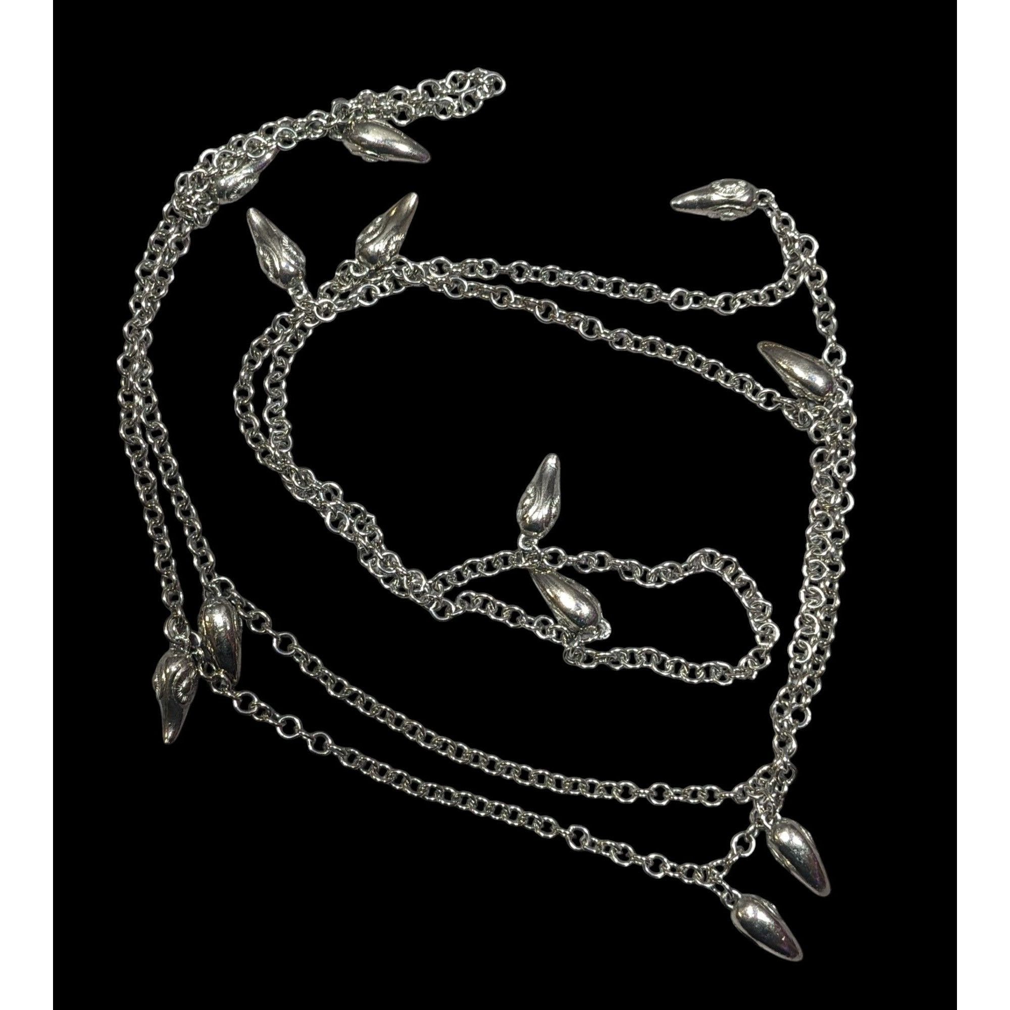 Other Unique Silver Tone Claw Charm Opera Necklace Size ONE SIZE - 2 Thumbnail