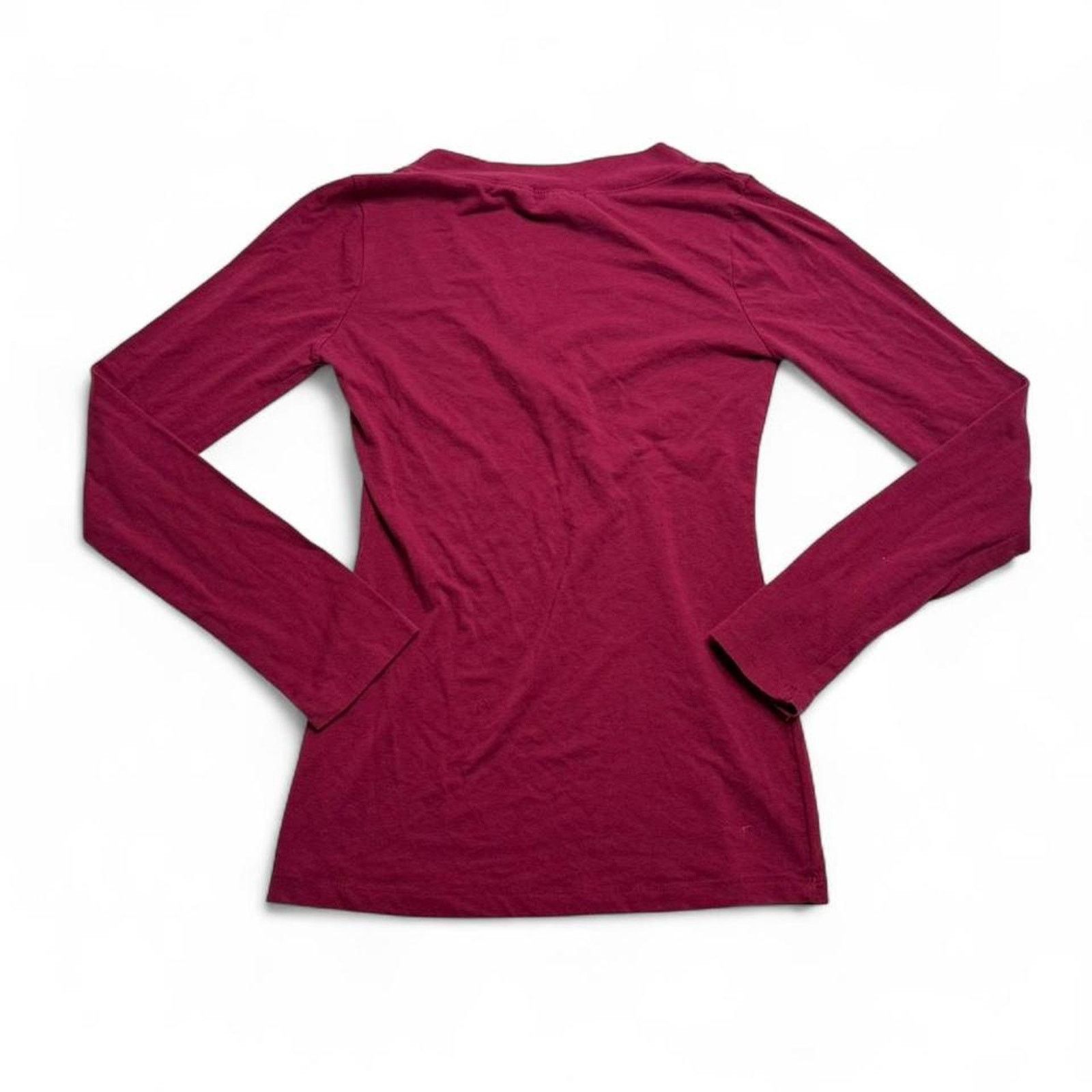 Other Wet Seal burgundy long sleeve v neck top Size M Size M / US 6-8 / IT 42-44 - 6 Thumbnail