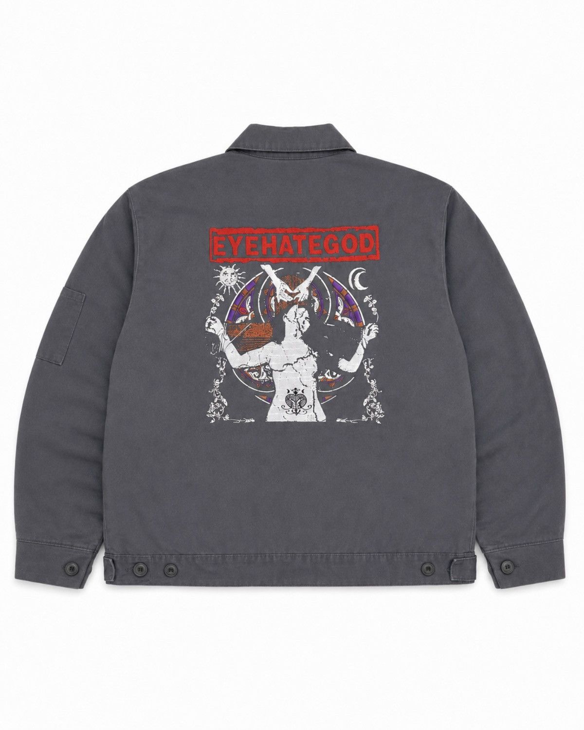 Vintage Eyehategod Embroidered Red Kap Work Jacket // band Size US M / EU 48-50 / 2 - 1 Thumbnail