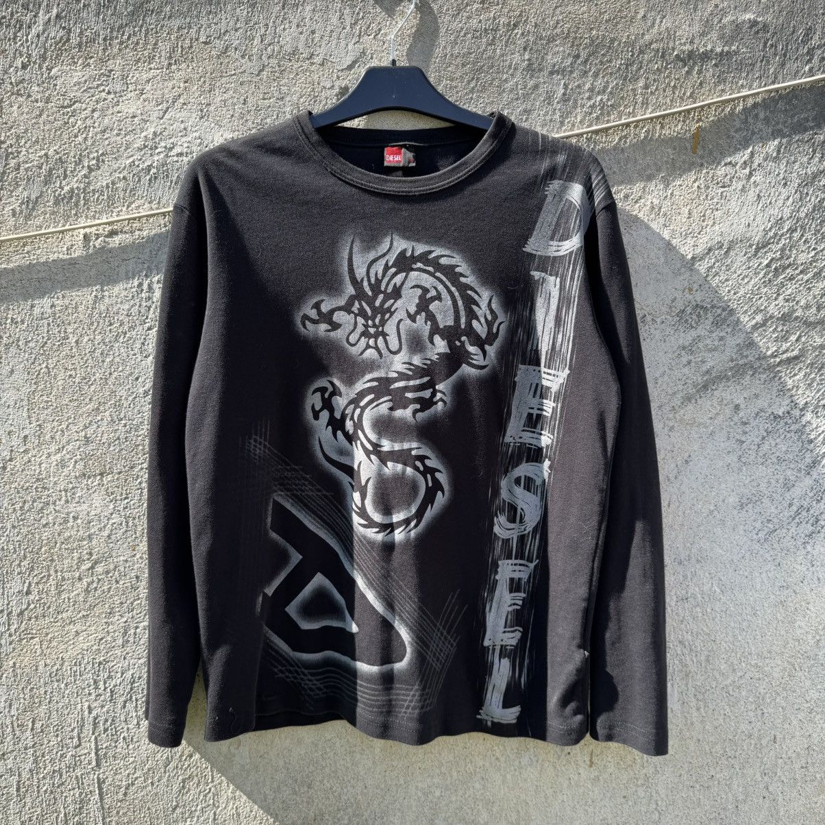 Diesel × Vintage Y2K Diesel Printed Logo Longsleeve Vintage Opium Vamp Style Size US S / EU 44-46 / 1 - 10 Thumbnail