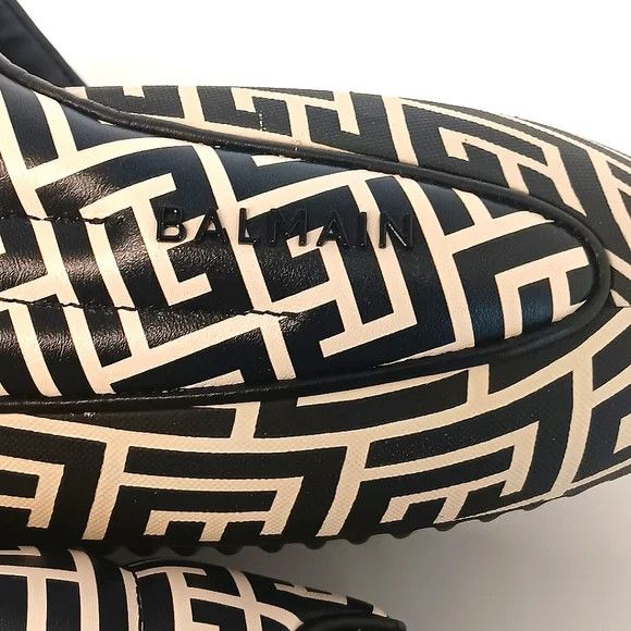 Balmain Balmain Mens Quilted Leather B-IT Monogram Sandals - EU42/9 Size US 9 / EU 42 - 9 Thumbnail