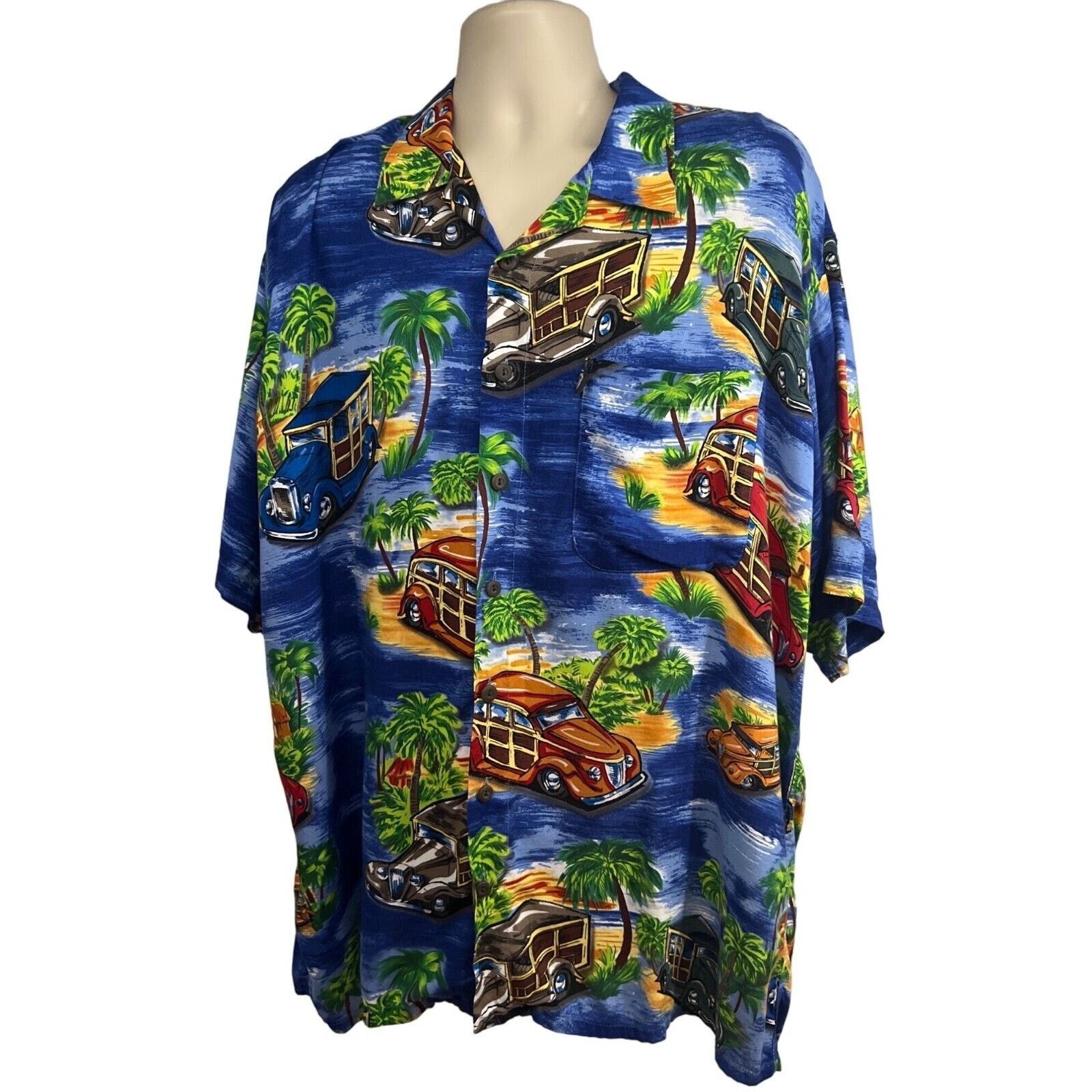 Vintage Vintage All Over Hawaiian Floral Print Shirt 2XL Pocket Size US XXL / EU 58 / 5 - 1 Thumbnail