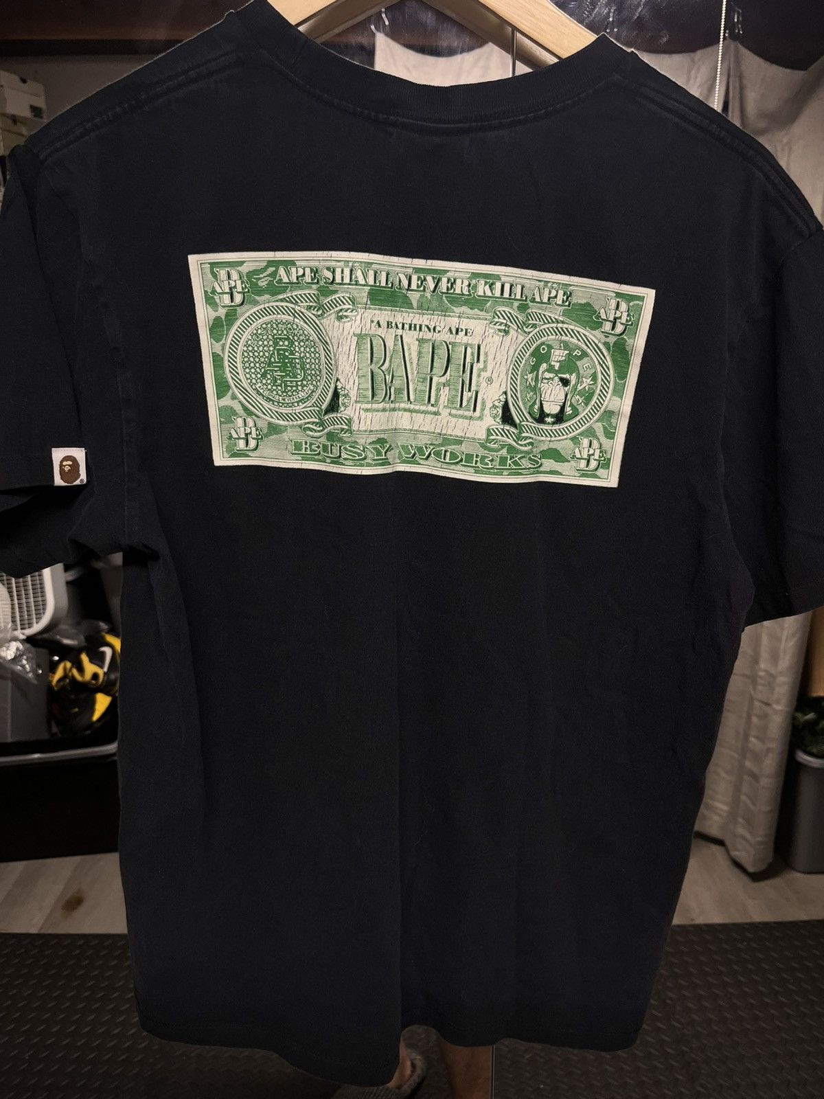 Bape Bape Dollar Tee Bank note rare shirt large ape shall not Size US L / EU 52-54 / 3 - 3 Thumbnail