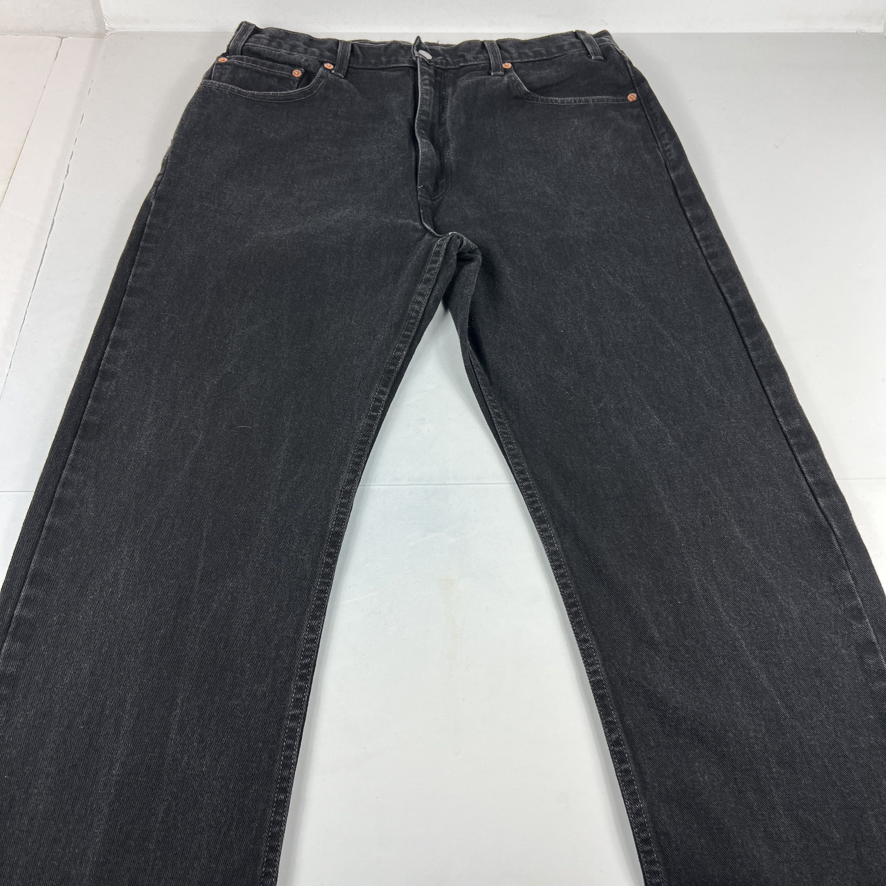 VTG Levi's Jeans 505 Straight Leg Black Faded Cotton Denim
