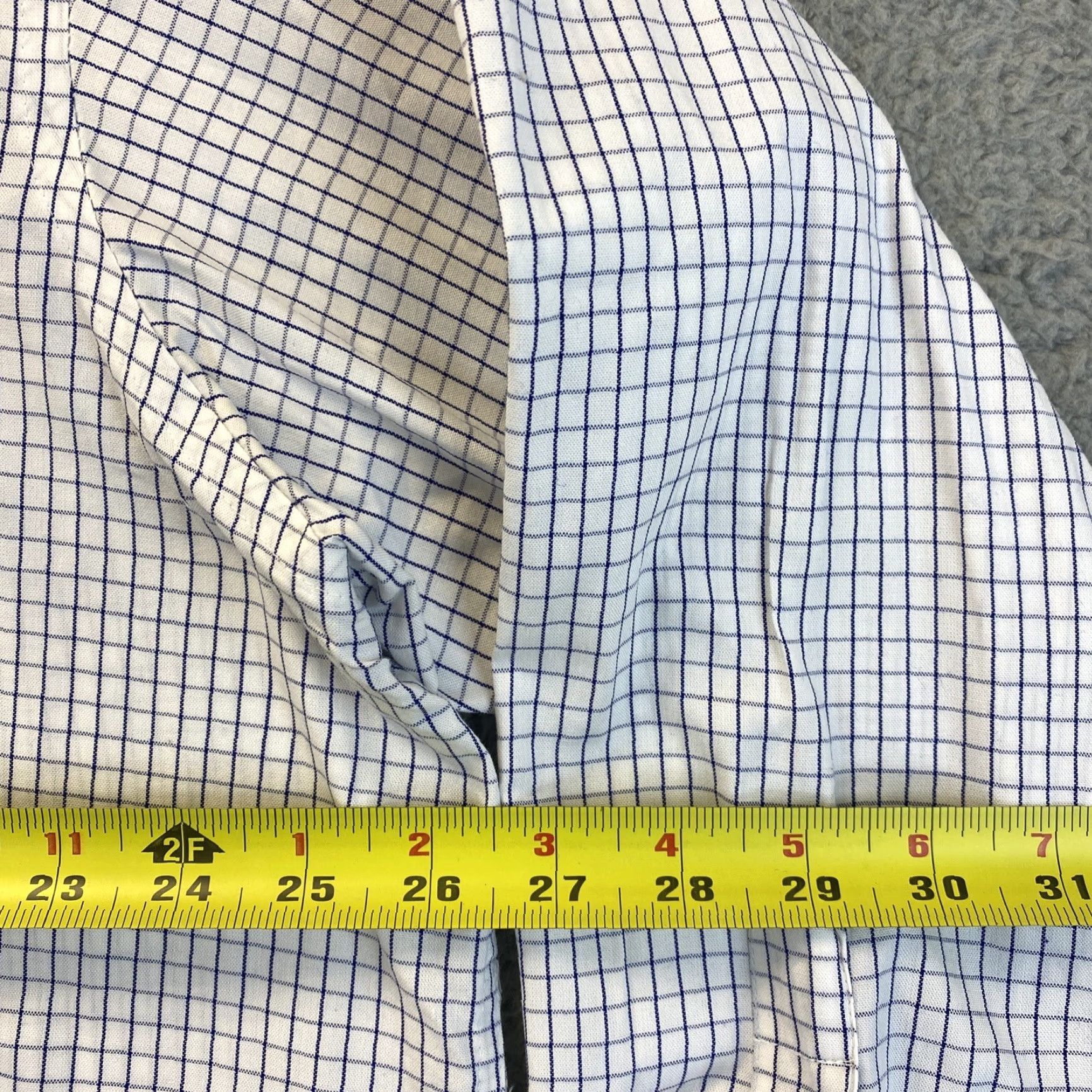 Club Room Club Room Mens Dress Shirt Button-Up White Blue Stripe Cotton 17.5 32/33 Regular Long Sleeve Multicolor Pattern Striped 72-24 Size 46R - 6 Thumbnail
