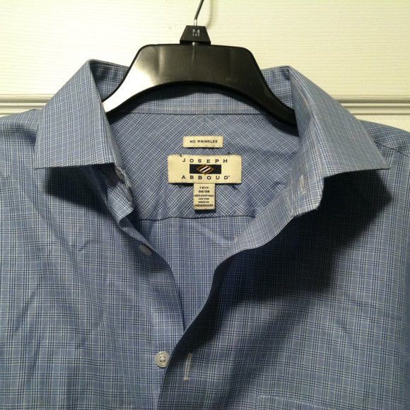 Joseph Abboud JOSEPH ABBOUD MENS BLUE 100%COTTON DRESS SHIRT 16.5/34-35 Size US L / EU 52-54 / 3 - 2 Thumbnail