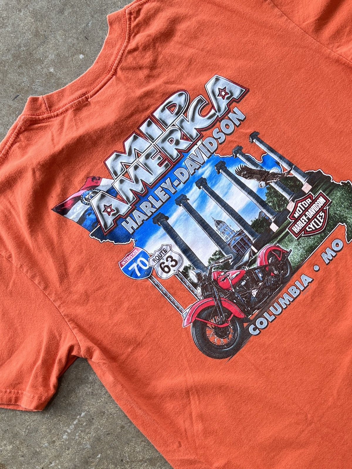 Harley Davidson Vintage Y2K 2009 Harley Davidson Mid American Tee Large Size US L / EU 52-54 / 3 - 1 Thumbnail