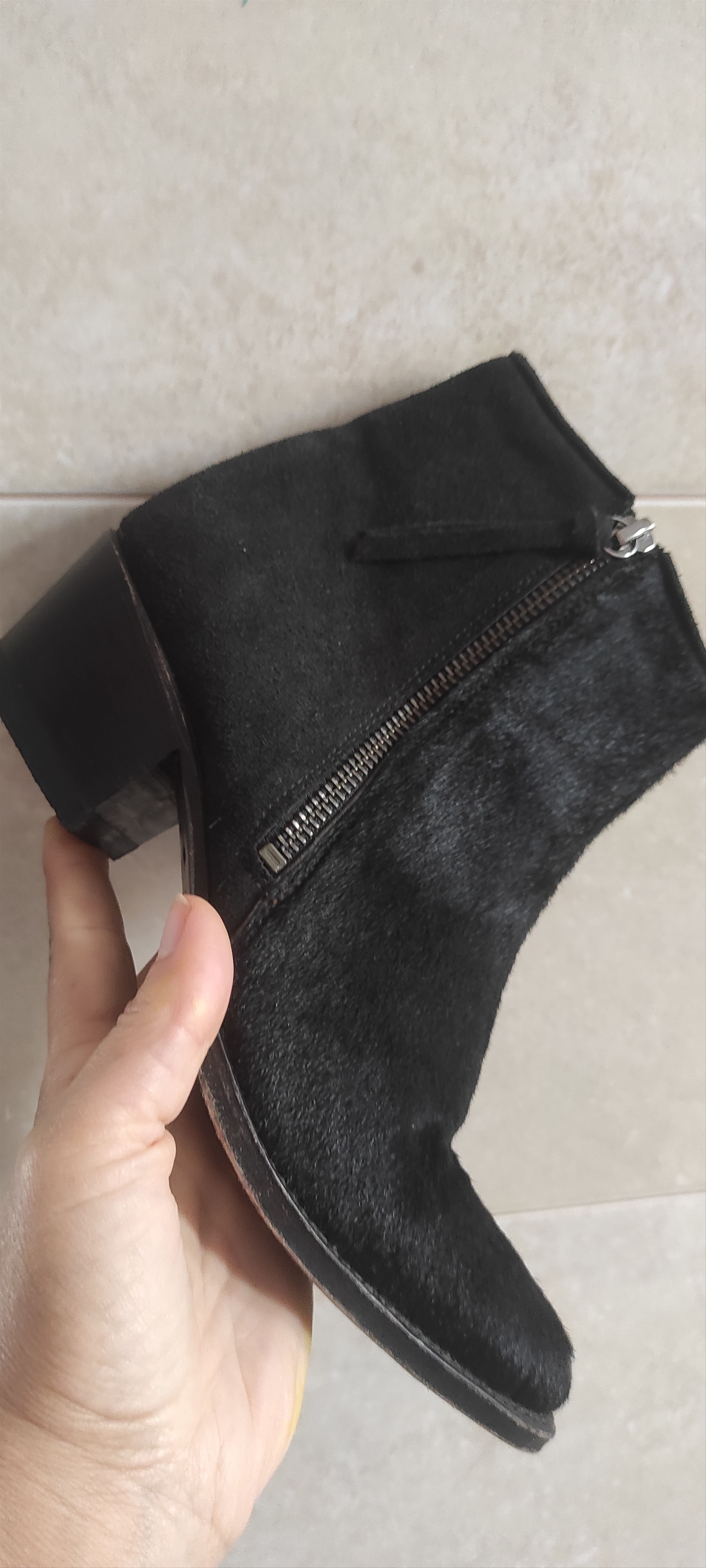 Other Sendra Cowboy Boots Black Suede Leather Ankle Boots Size US 6 / IT 36 - 18 Thumbnail