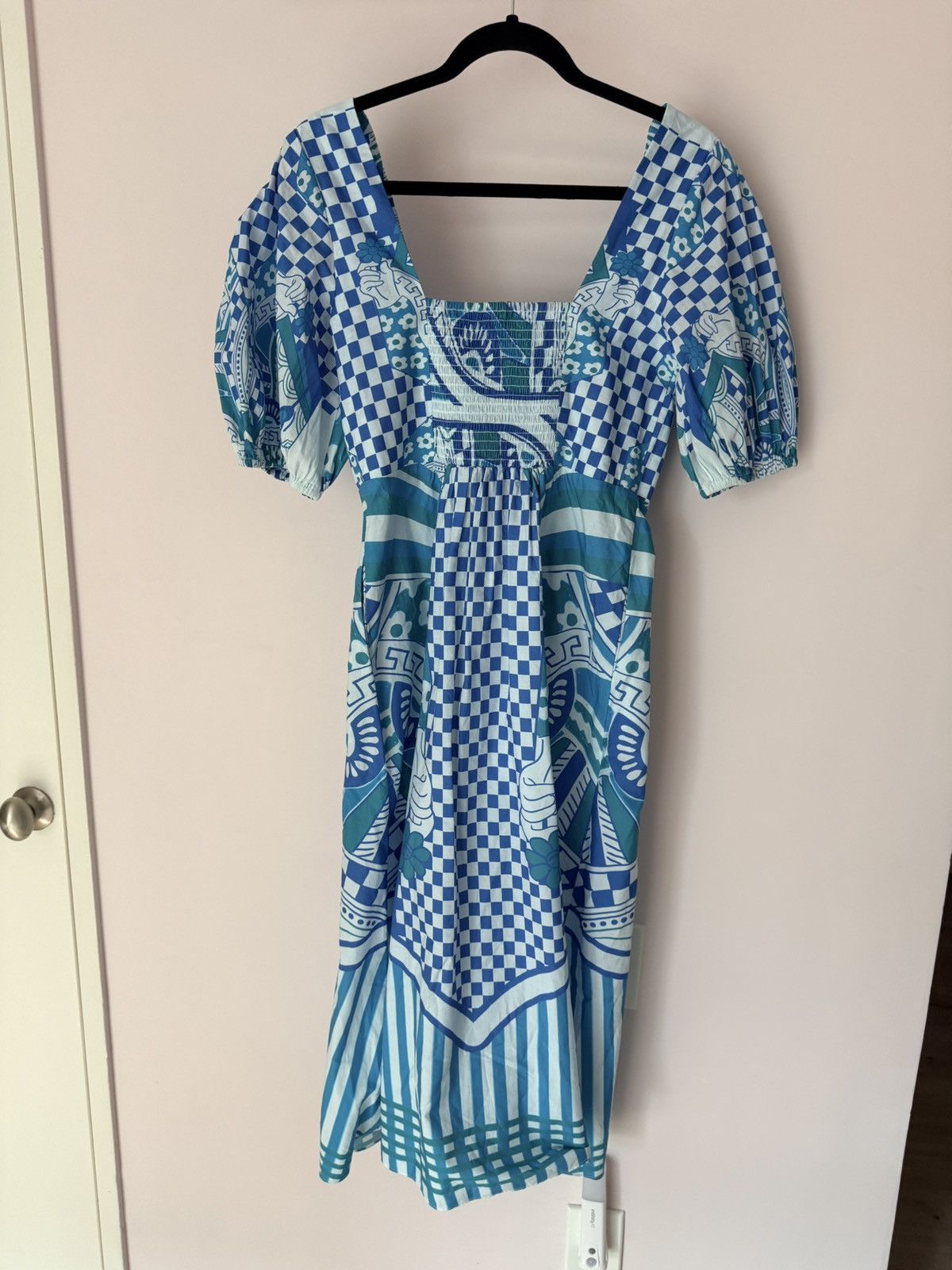 Other Celina Moon Blue Checkered Cards Midi Dress Queen Hearts M Size M / US 6-8 / IT 42-44 - 7 Thumbnail