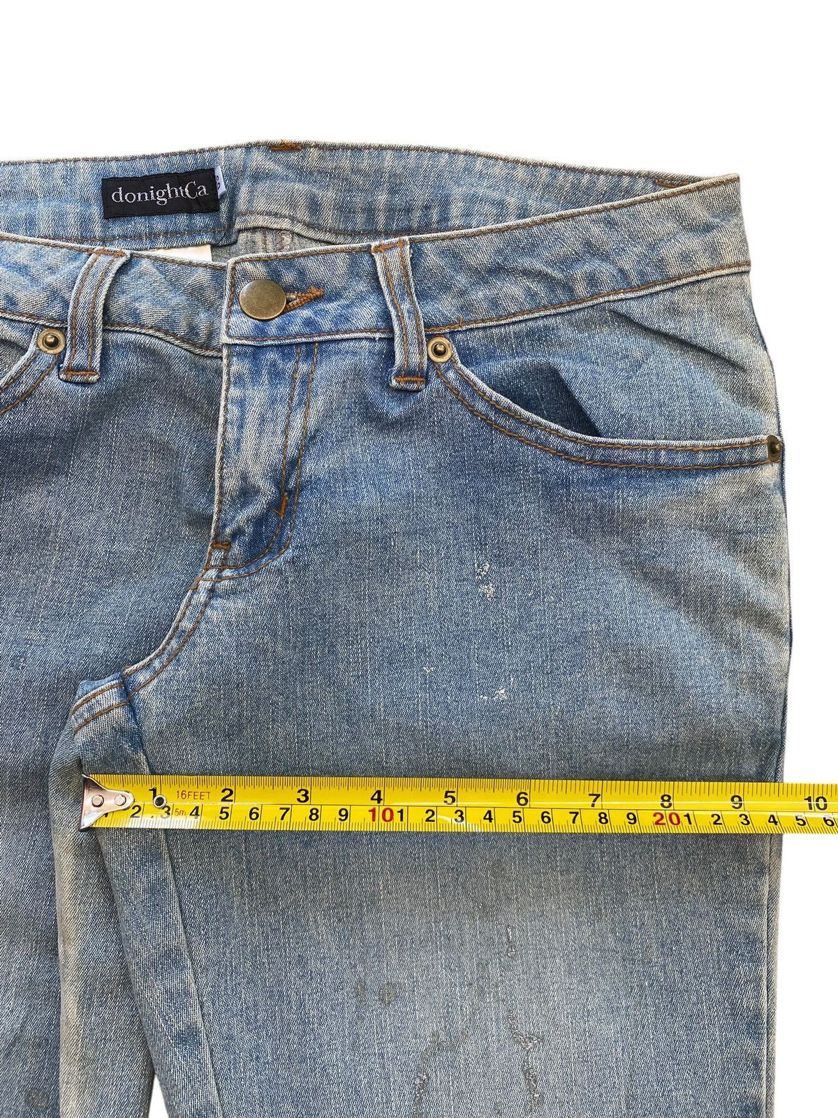 Japanese Brand Roux Di Peree Distressed Shimmer Style Flare Jeans Size 28" / US 6 / IT 42 - 7 Thumbnail