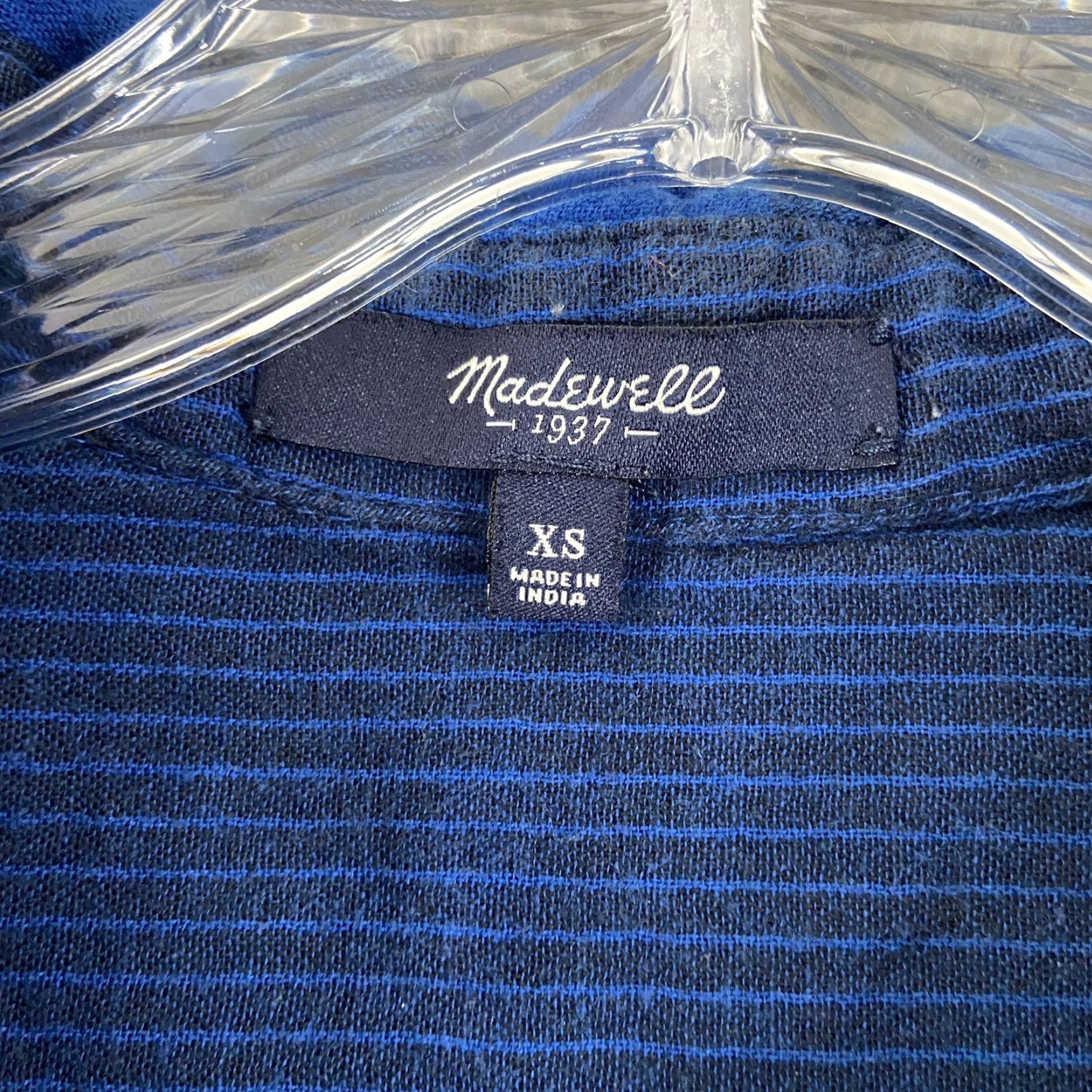 Madewell MADewell Plaid Blouse Women's XS Short Sleeve Blue Black Button Up Multicolor Size XS / US 0-2 / IT 36-38 - 6 Thumbnail