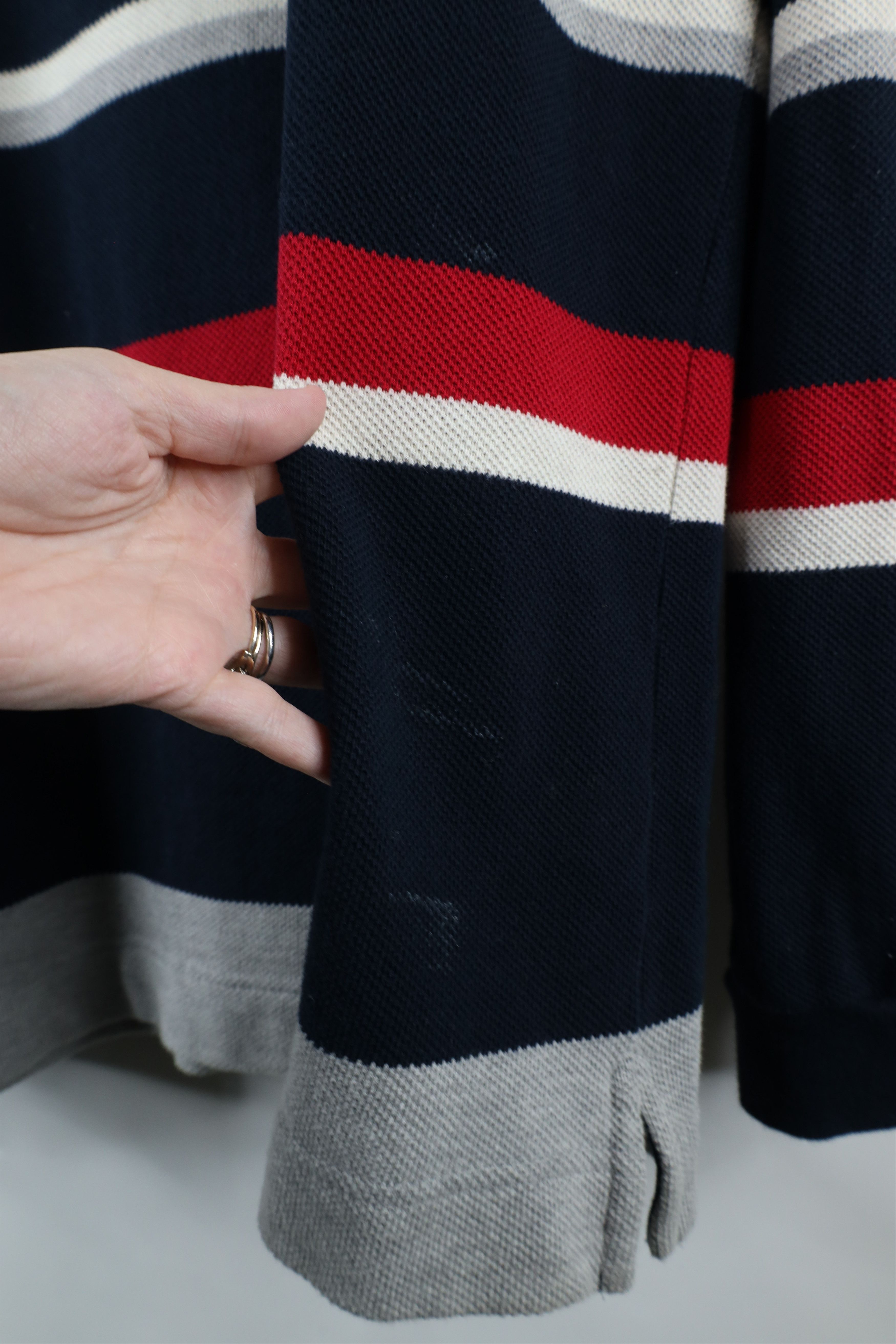 Nautica × Vintage Vintage 90s Nautica Thermal Waffle Knit Long Sleeve Polo Size US L / EU 52-54 / 3 - 9 Thumbnail