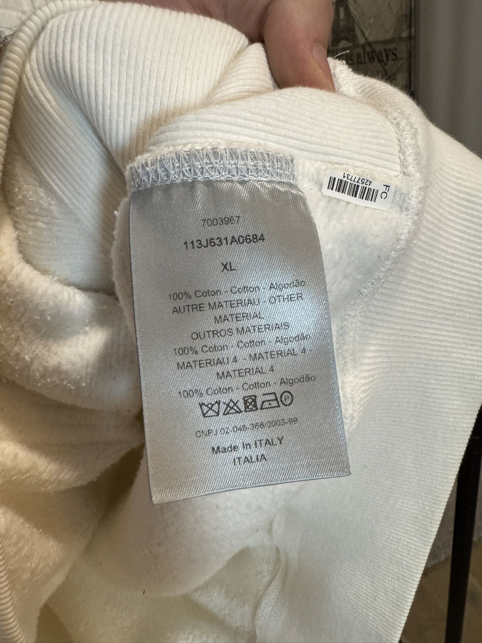 Dior Dior Oblique French Terry Hoodie Size US XL / EU 56 / 4 - 7 Thumbnail