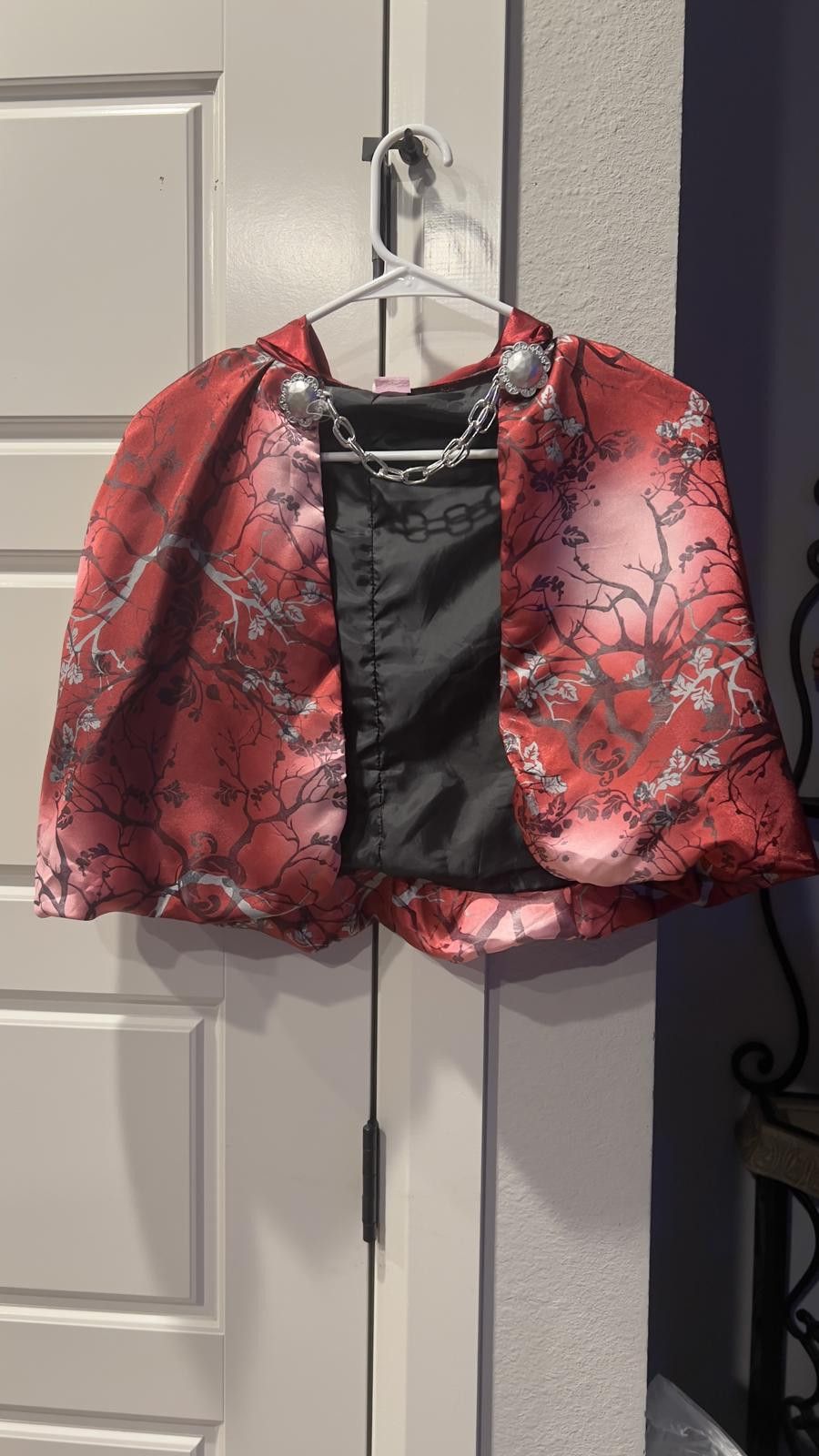 Other Stylish Red Floral Cape with Hood Size ONE SIZE - 1 Thumbnail