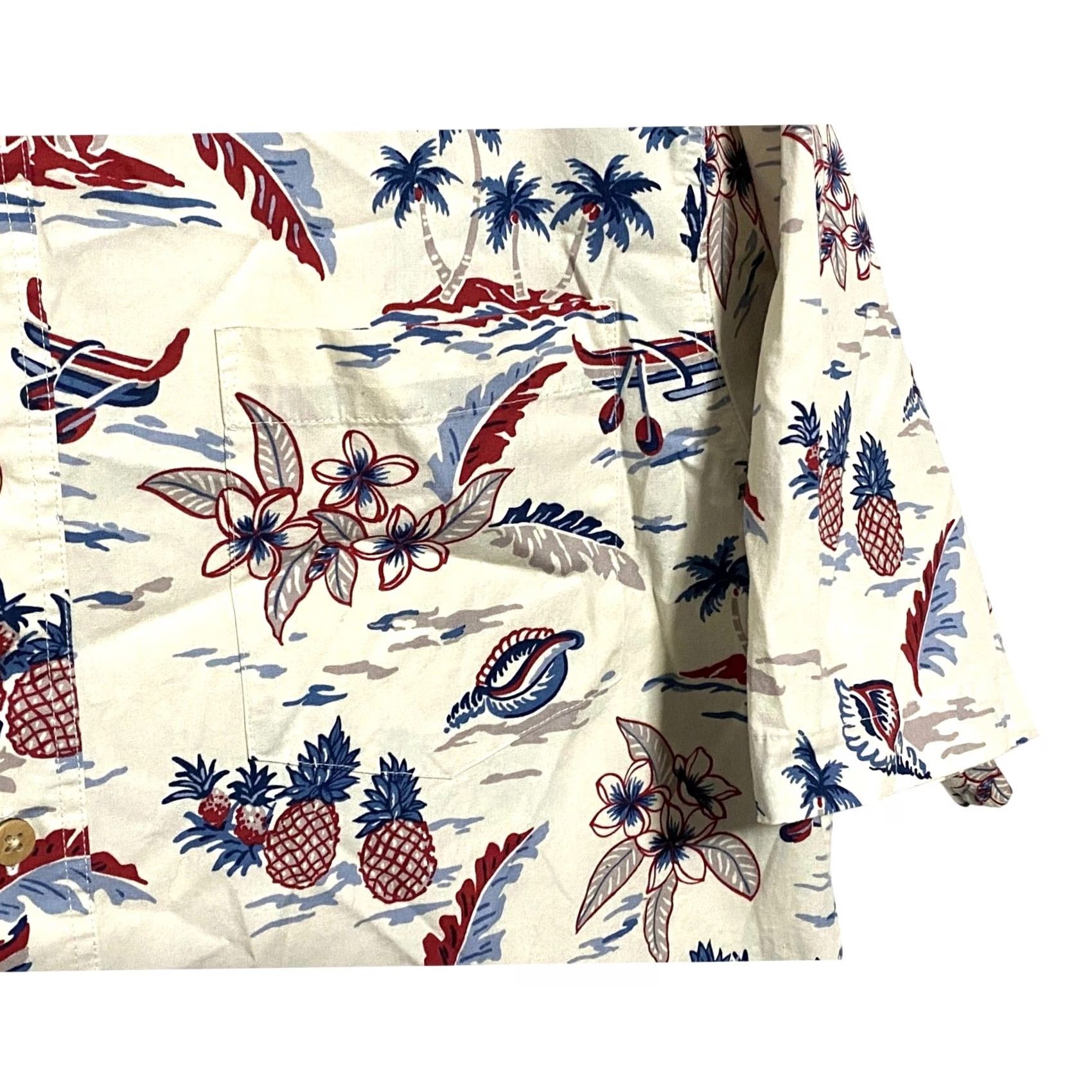 Vintage Saddlebred Hawaiian Button Shirt Mens M Graphic Print Beach Nautical Resortwear Cream Summer Size US M / EU 48-50 / 2 - 6 Thumbnail