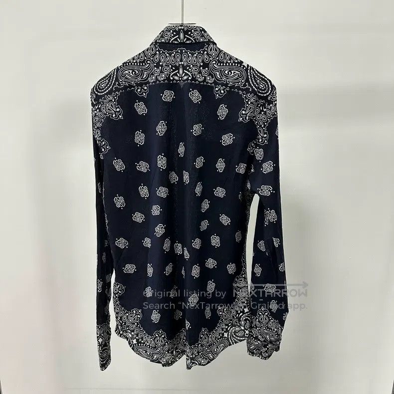 Gucci Gucci Size 39 Cashew flower logo pearl button shirt Size US XXS / EU 40 - 4 Thumbnail
