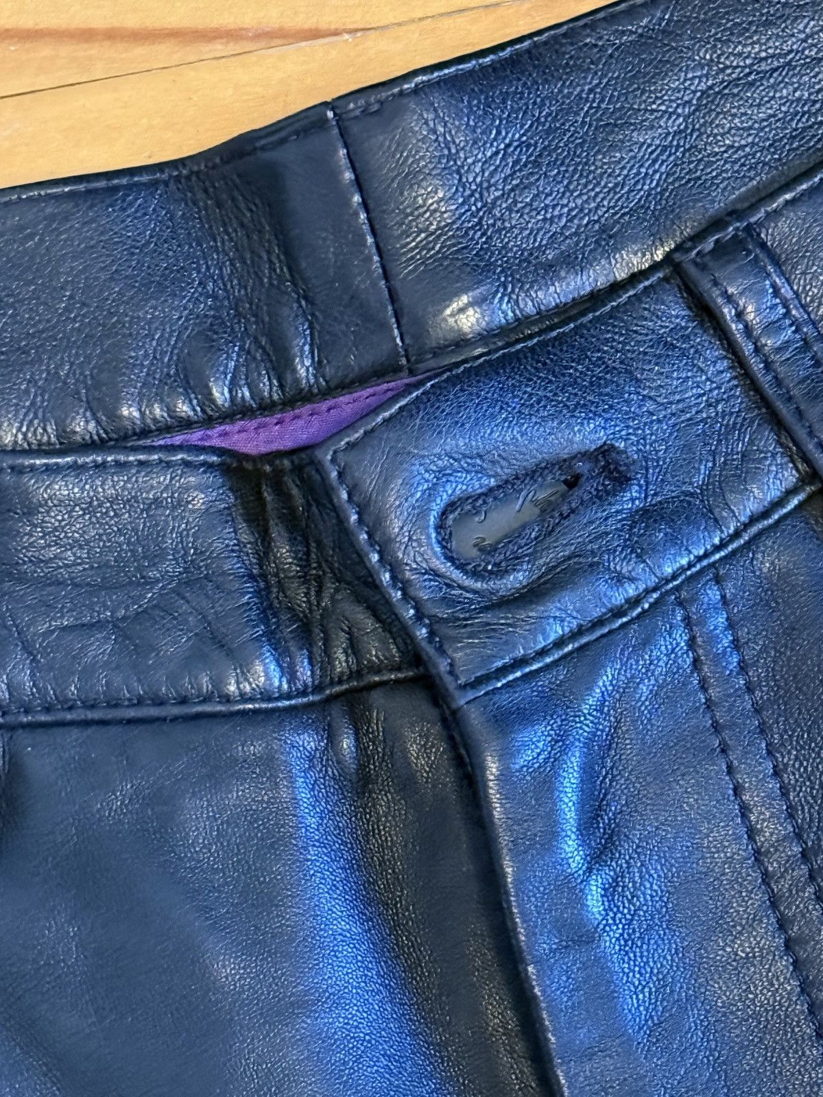 Ralph Lauren Purple Label Ralph Lauren Purple Label Leather Pants Jeans Size 32 Size US 32 / EU 48 - 3 Thumbnail