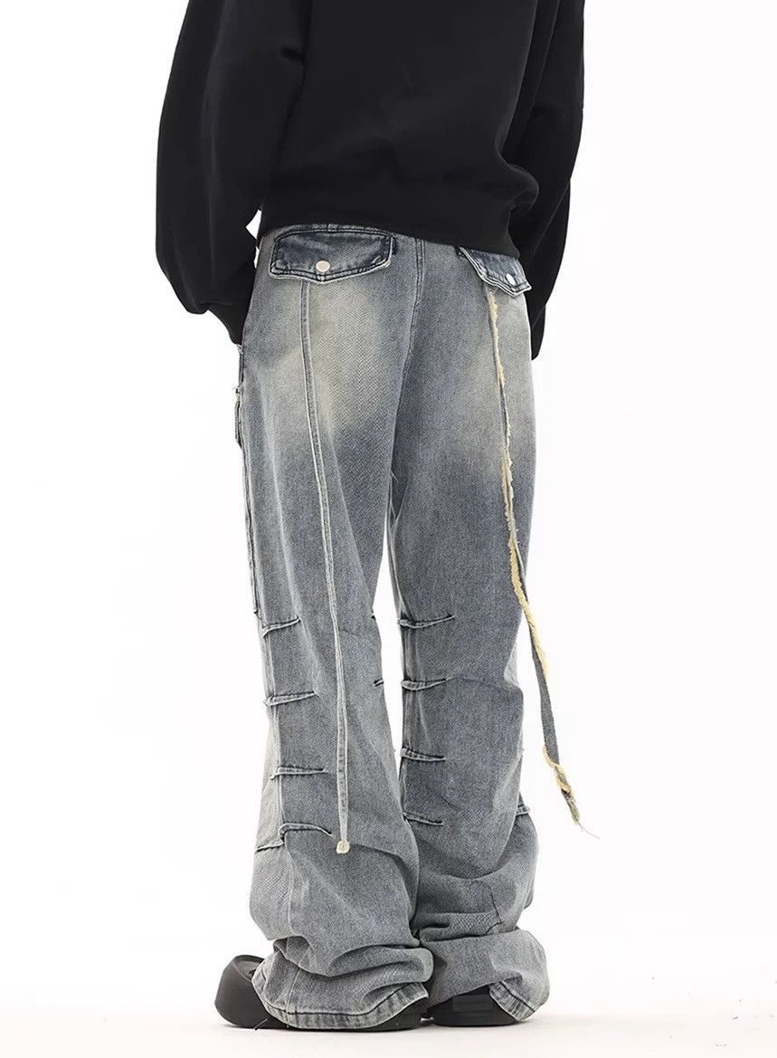 Japanese Brand × Jean Vintage street washed micro-flared jeans Size US 32 / EU 48 - 4 Thumbnail