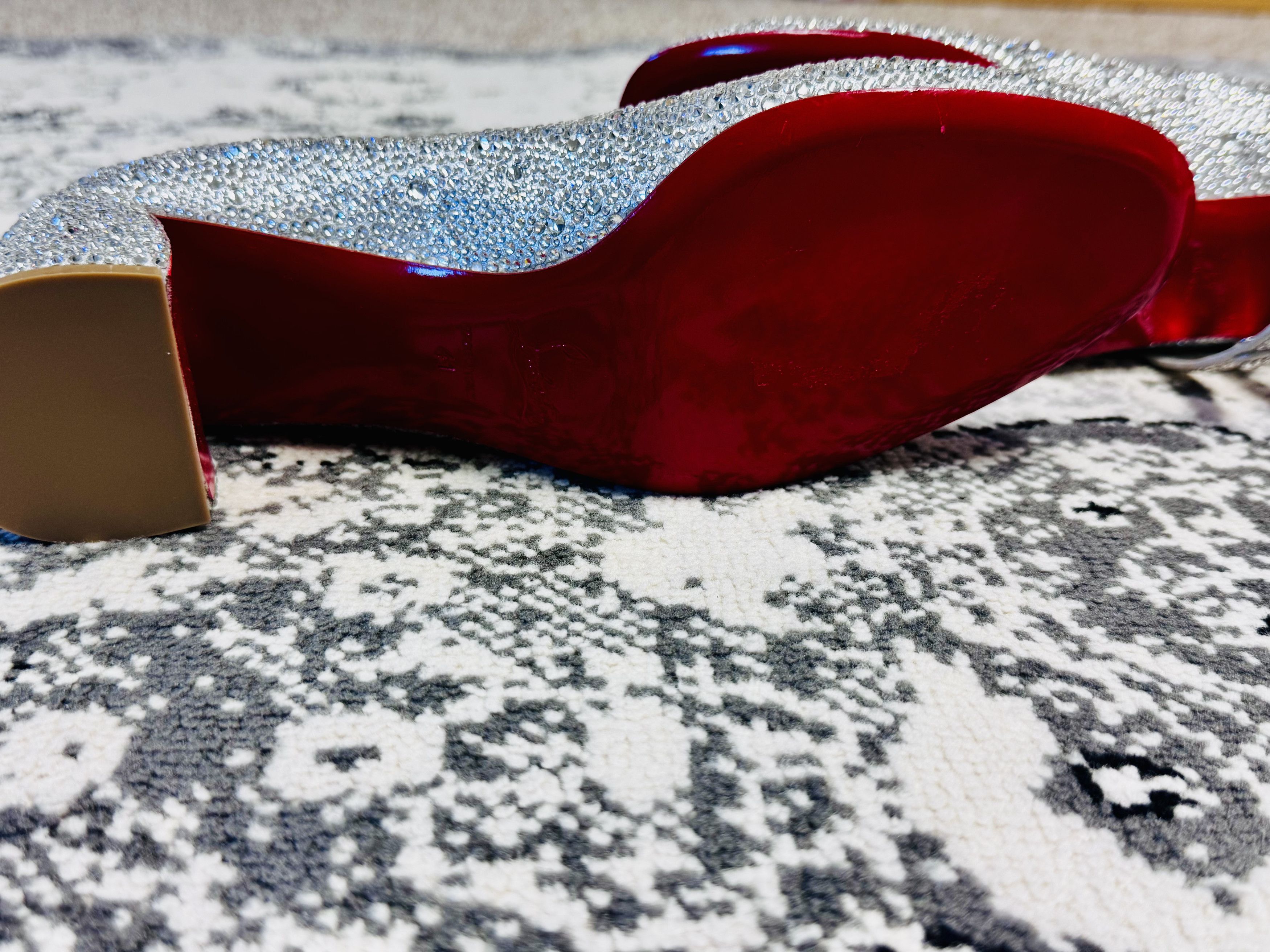 Christian Louboutin Christian Louboutin Silver Strass Mary Jane Heel US11 Size US 11 / IT 41 - 6 Thumbnail