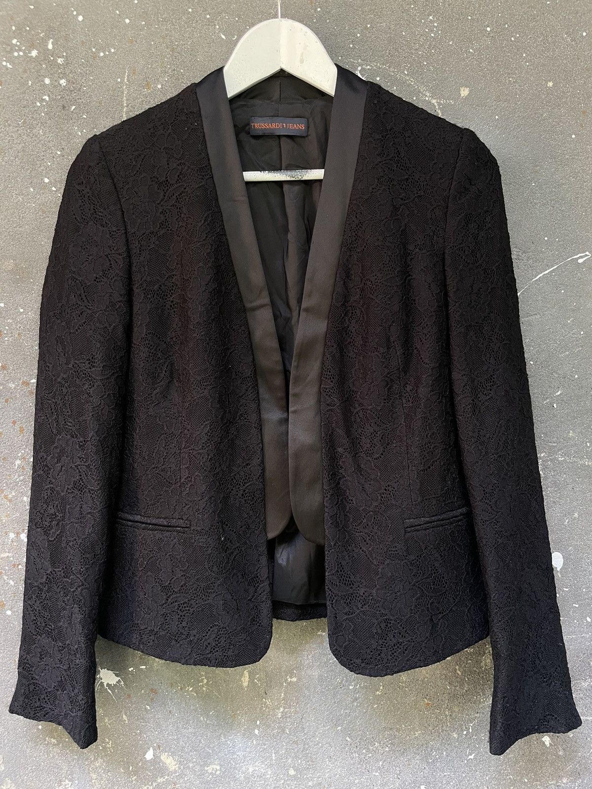 Trussardi Trussardi Blazer Jacket Black Polyester Blend Size M / US 6-8 / IT 42-44 - 2 Thumbnail