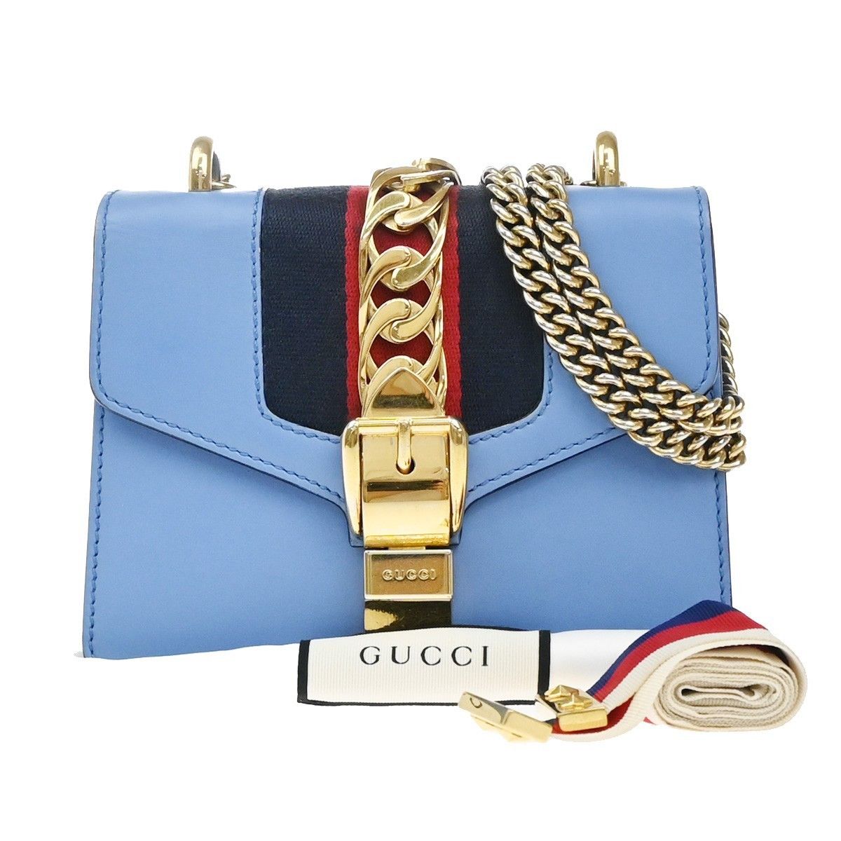 Gucci Gucci Sylvie Chain Shoulder Bag Leather Size ONE SIZE - 1 Thumbnail
