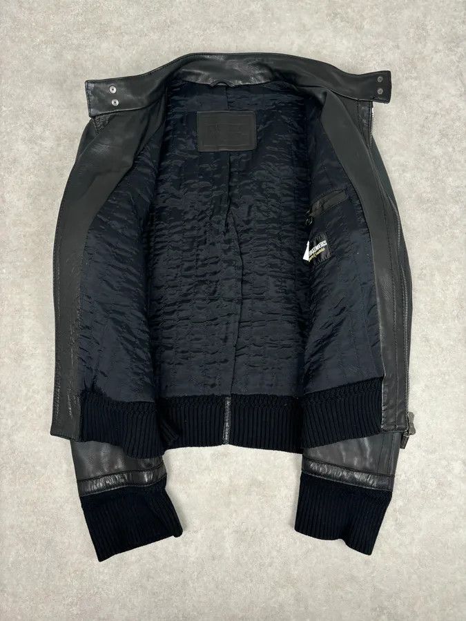 Dirk Bikkembergs AW2008 Dirk Bikkembergs Black Leather Contrast Block Jacket Size US M / EU 48-50 / 2 - 7 Thumbnail