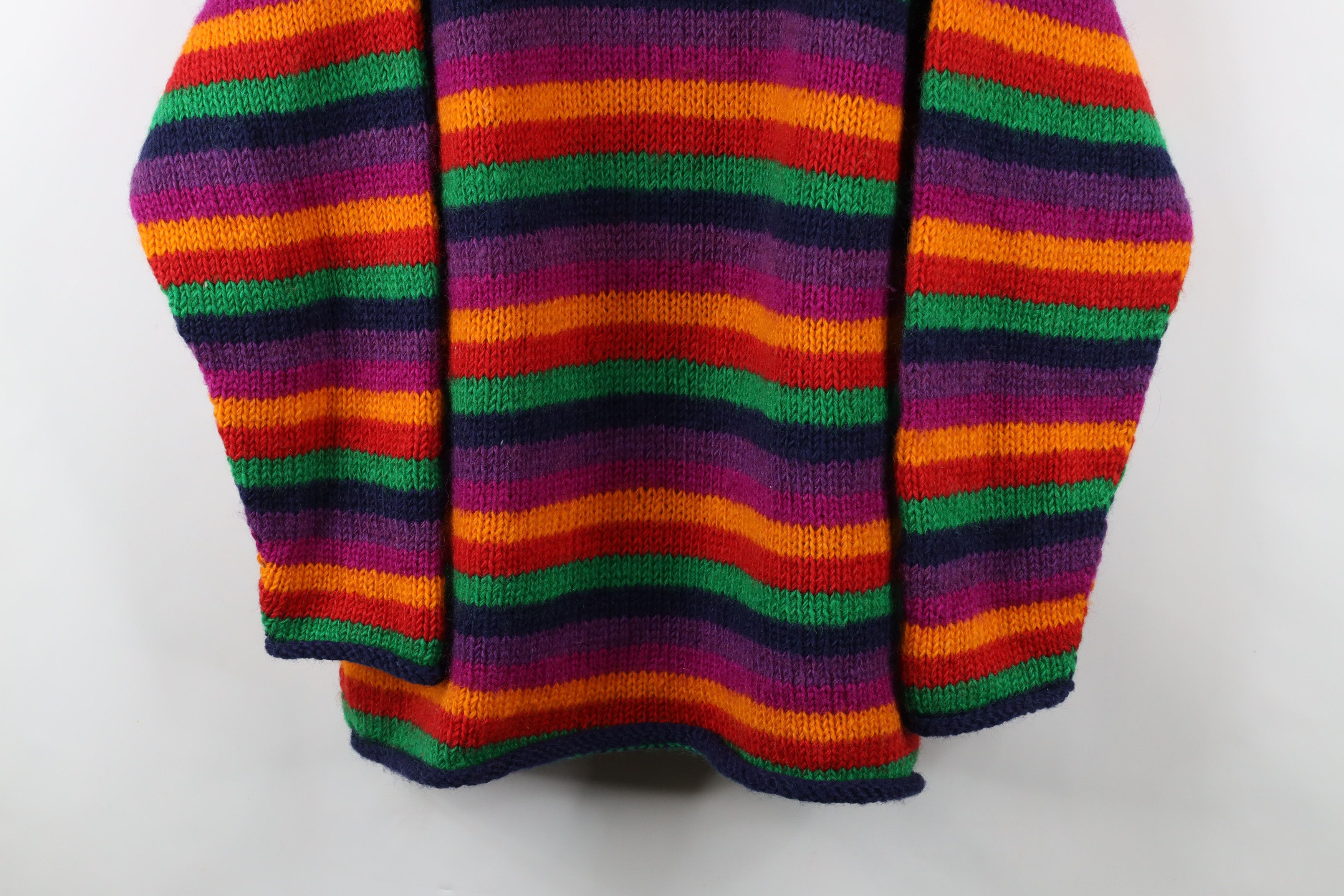 Vintage Vintage 90s Streetwear Rainbow Wool Marled Knit Sweater Size XXL / US 16-18 / IT 52-54 - 3 Thumbnail