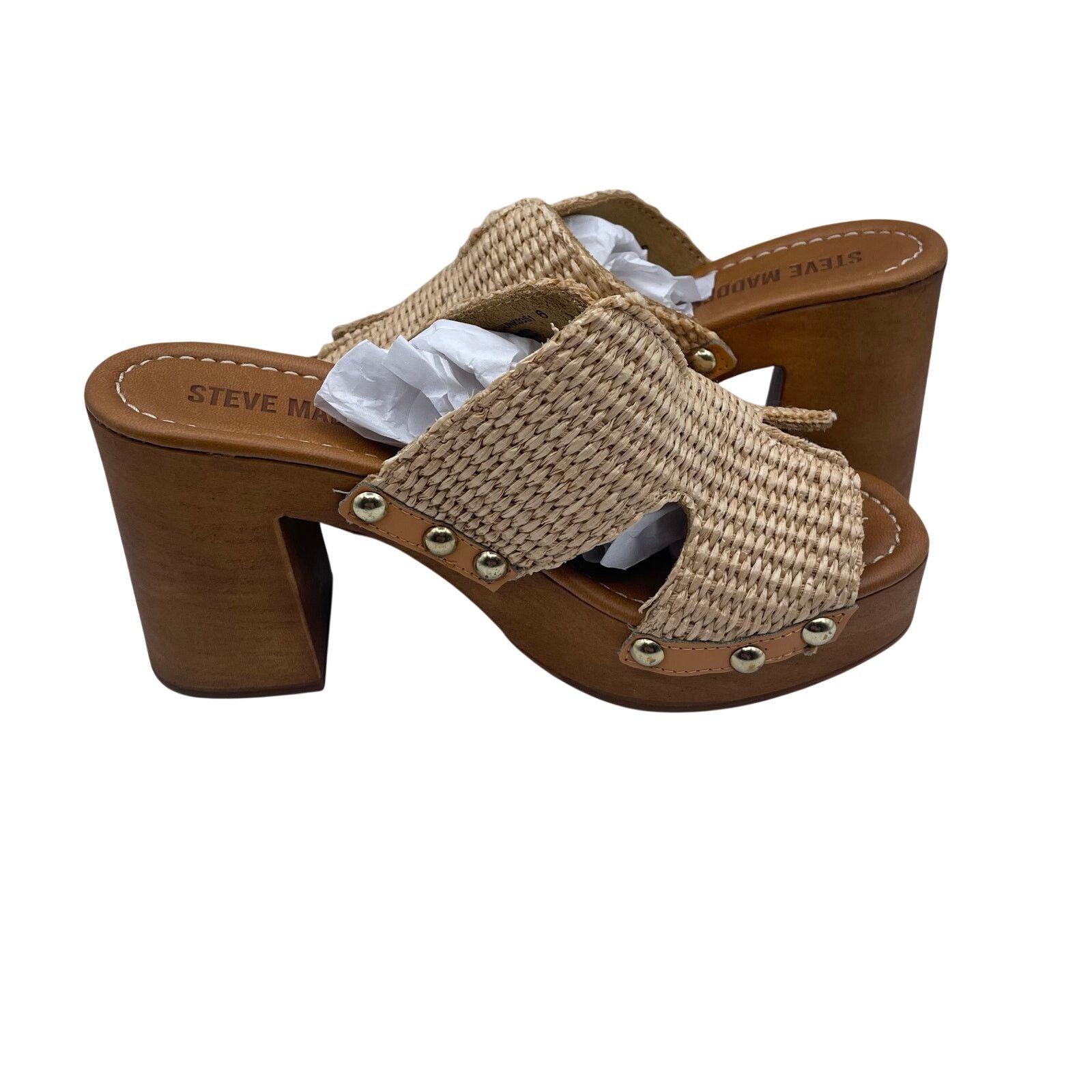Steve Madden Steve Madden SunKissed Raffia Sandals Block Heels Italy 6 Size US 6 / IT 36 - 6 Thumbnail
