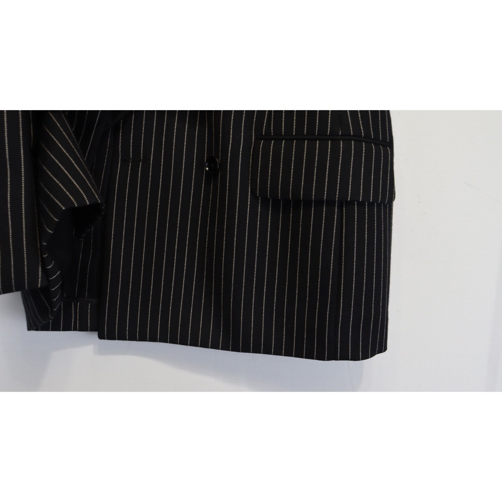 Tom Ford o1rshd1 Cooper Stripe Blazer Jacket in Black/White Size US S / EU 44-46 / 1 - 8 Thumbnail