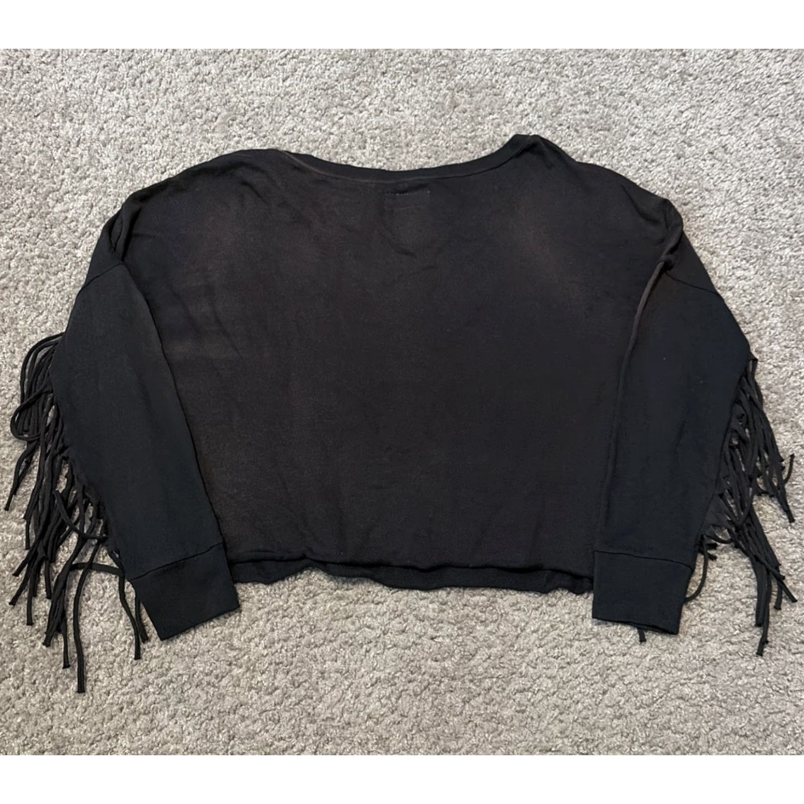Vintage VINTAGE Denim & Supply Ralph Lauren Women’s Native Chief Headdress Fringe Shirt Top NWT M Black Womens Shirt Size M / US 6-8 / IT 42-44 - 3 Thumbnail