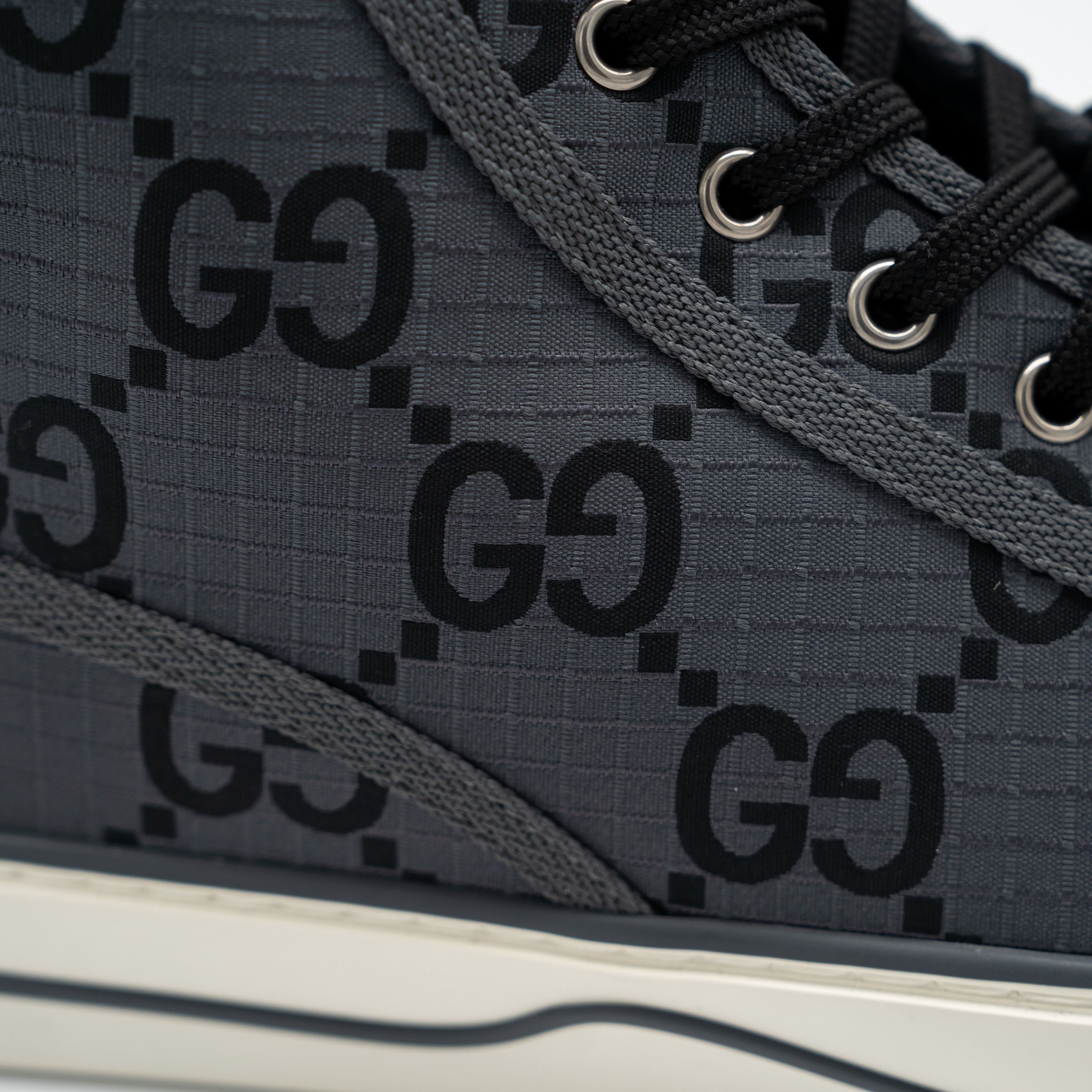 Gucci 12.5 US Gucci Tennis 1977 Black Grey High Sneakers Ripstop Size US 12.5 / EU 45-46 - 9 Thumbnail