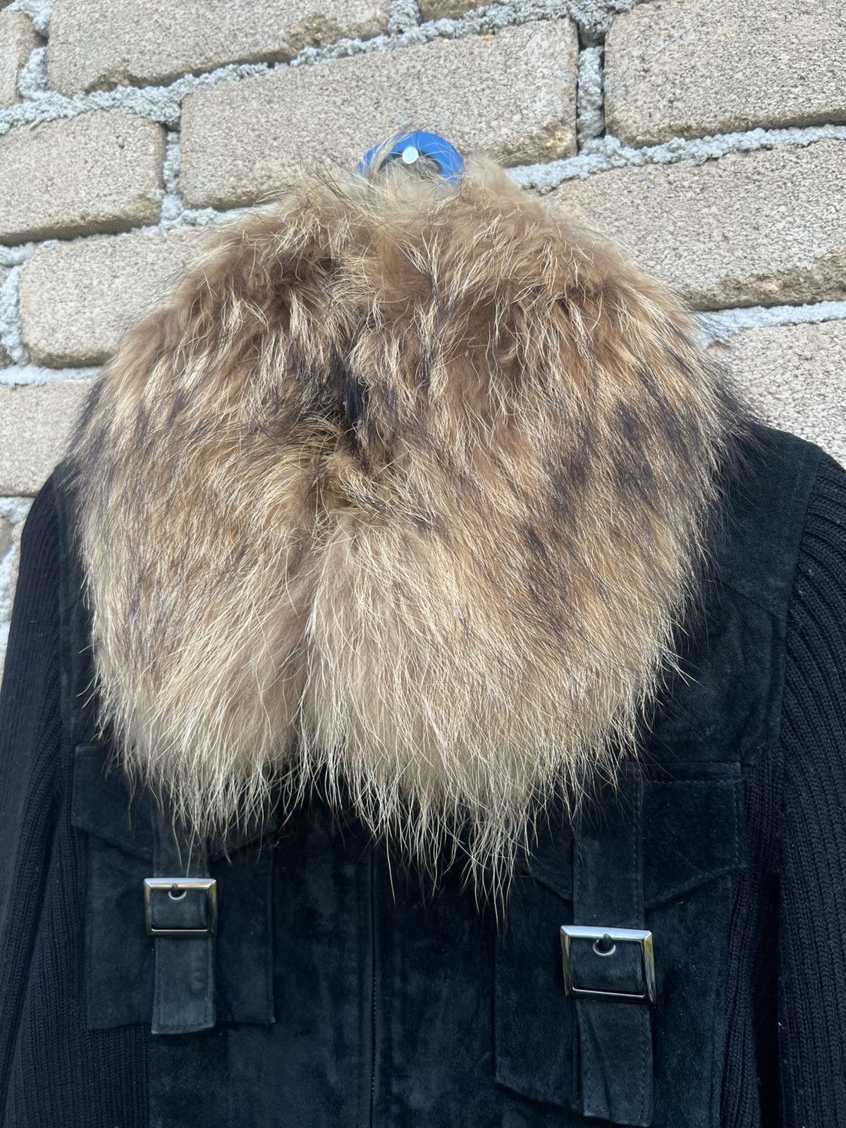 Japanese Brand Transwork Fur Collar Hybrid Cotton Leather Jacket Size S / US 4 / IT 40 - 7 Thumbnail