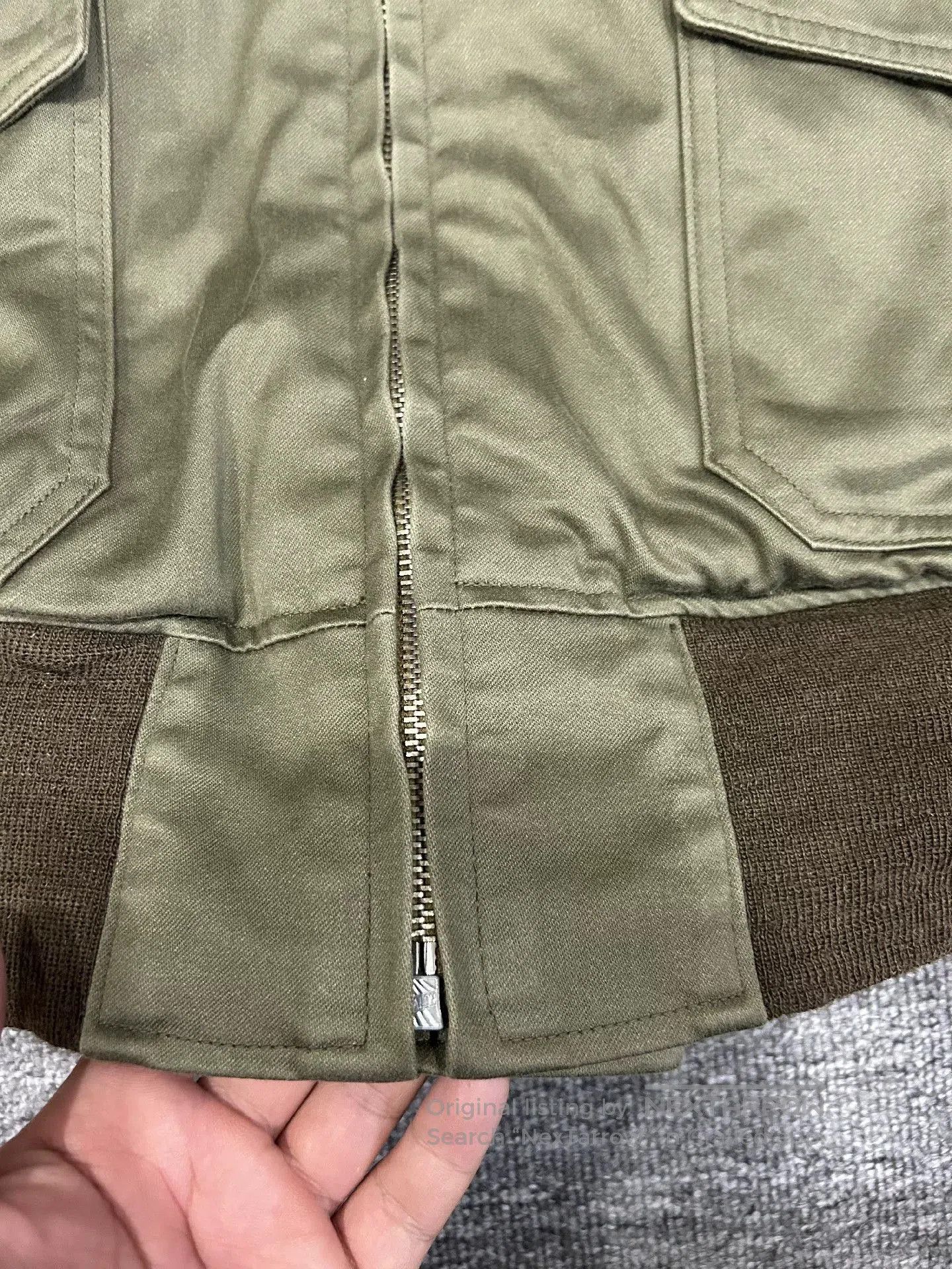 The Real McCoy's real McCoy B10 Flight Jacket in Olive Green. Size US L / EU 52-54 / 3 - 6 Thumbnail