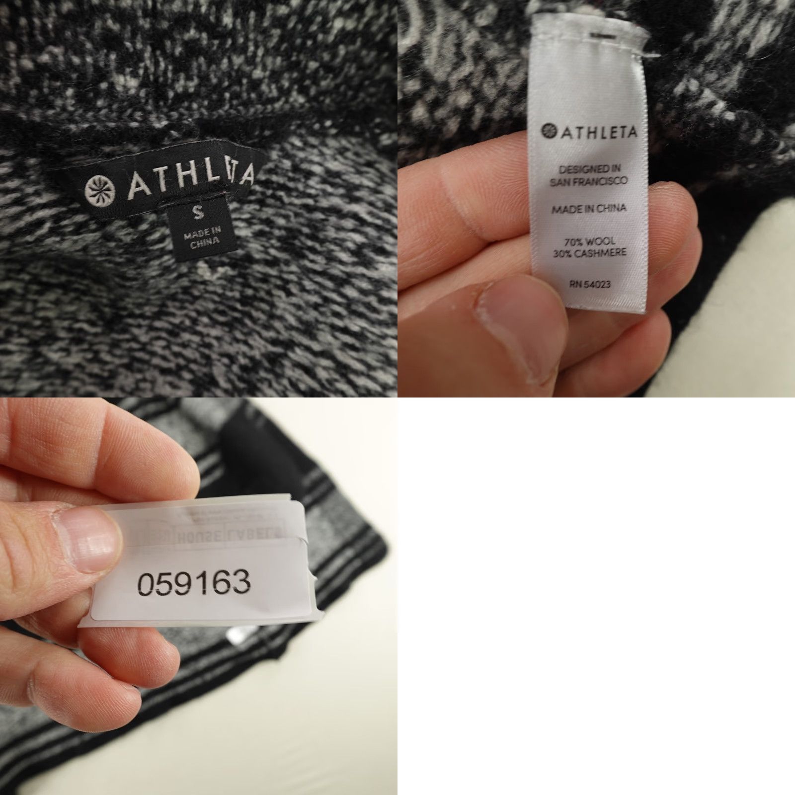 Athleta VINTAGE Athleta Sweater Cardigan Women Small Black White Stripes Open Front Wool Cashmere Knit 90s Mens? Size S / US 4 / IT 40 - 8 Thumbnail